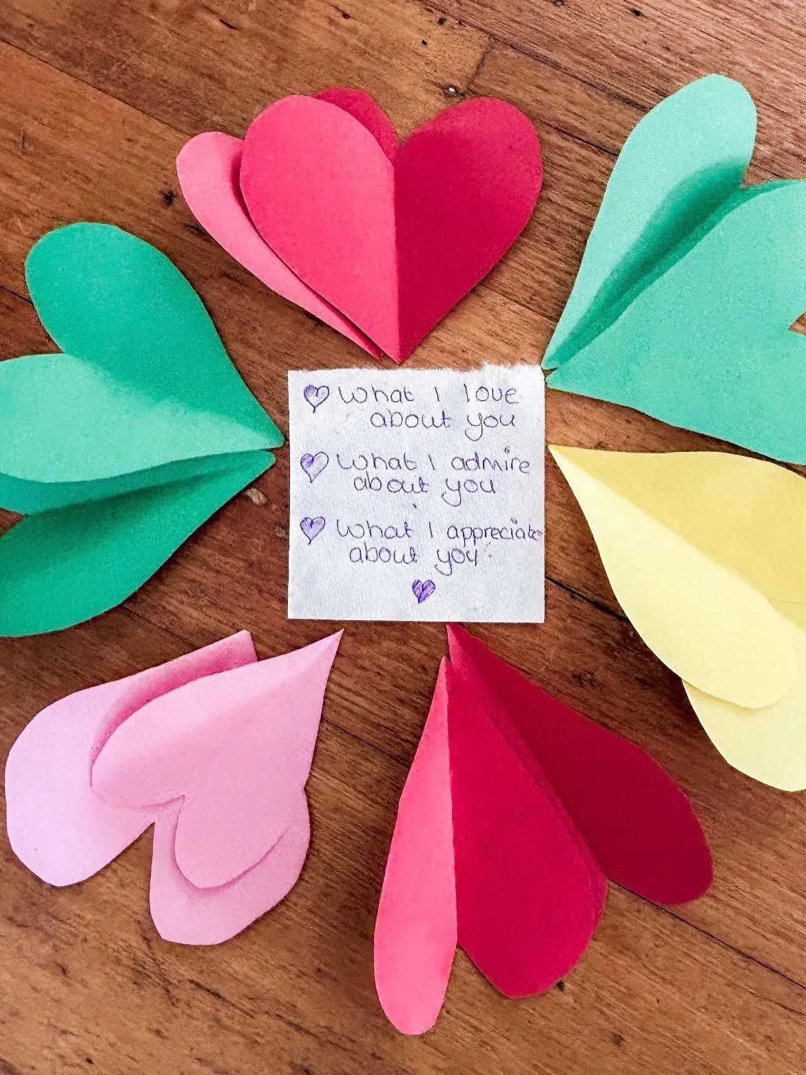 Valentine&rsquo;s Day activity ❤️💕 this is such a great time to tell someone you love what they mean to you. 
Love has many forms - romantic love, love fo parent, a child, a friend, a pet, or a place. 

Telling someone that you love and appreciate t