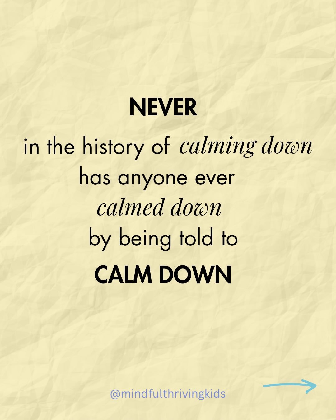 How do you feel when someone tells you to &ldquo;calm down&rdquo;? 
I know that, for me, it drives me crazy! I feel dismissed, like others want to suppress my feelings and it makes me more frustrated and dysregulated 😠

But  often  we tell children 