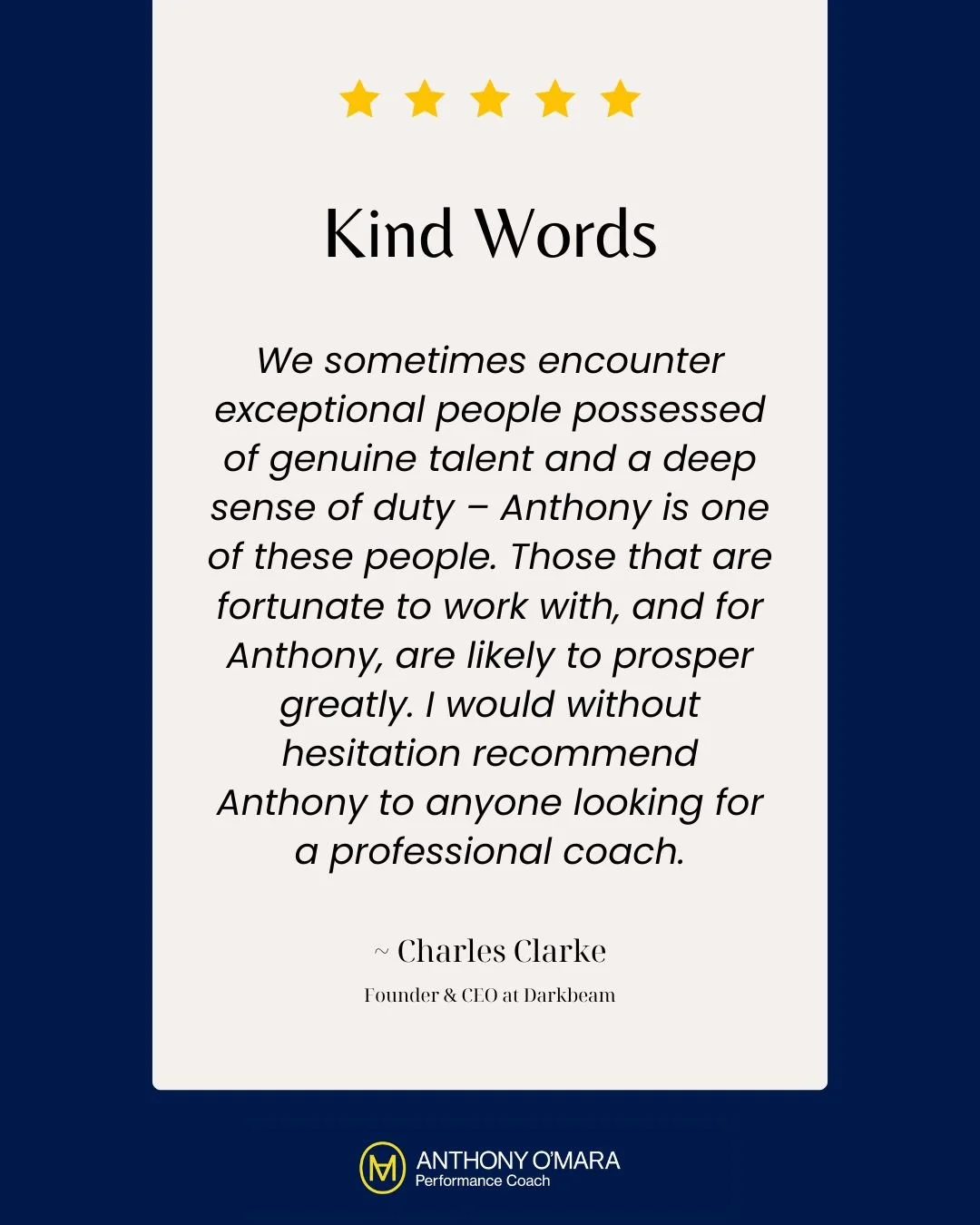 Grateful for the trust behind words like these. 

That's never taken lightly 

#businesscoaching #mentoring #performancecoach #leadership