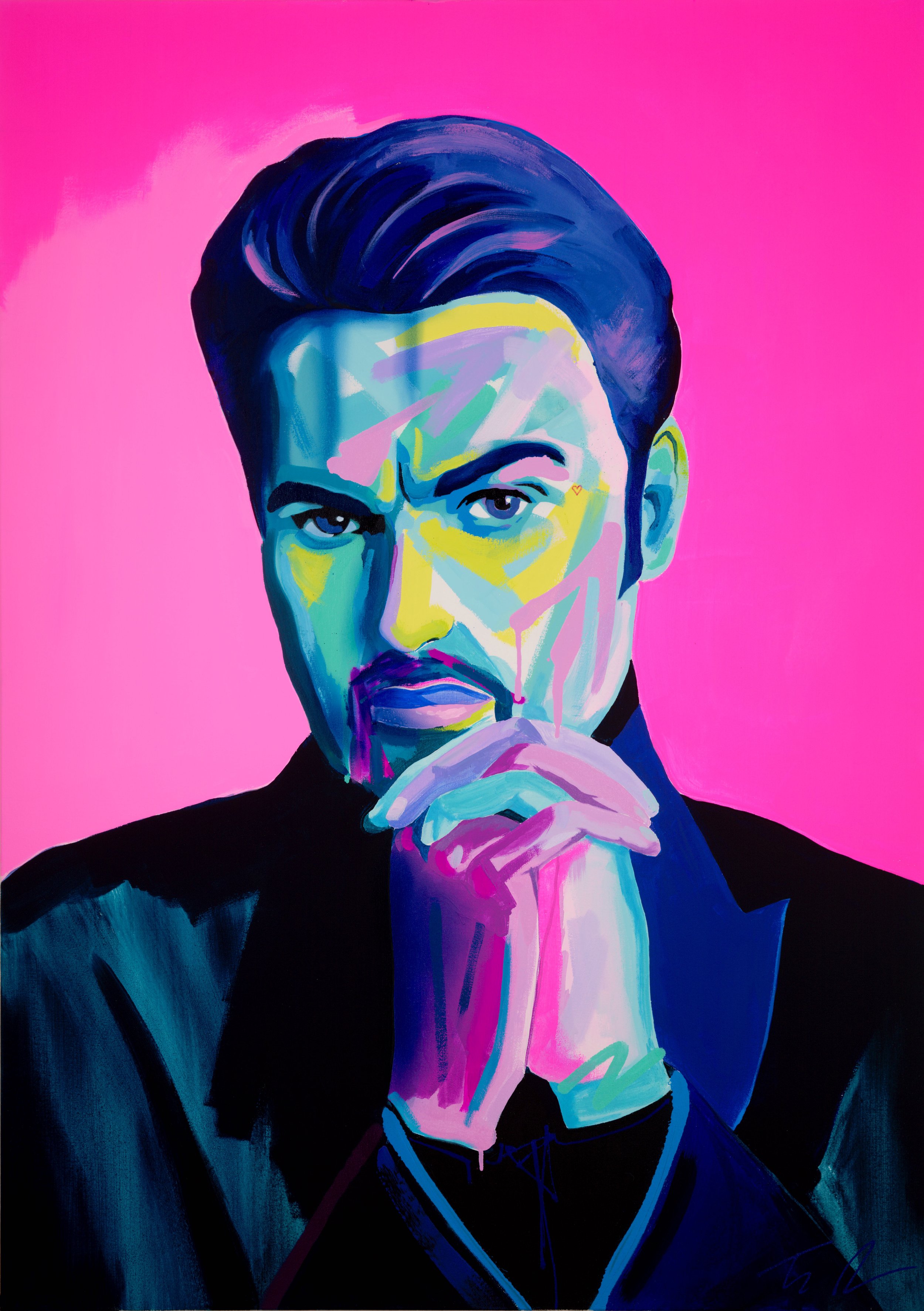 George Michael Painting by Tim Fowler