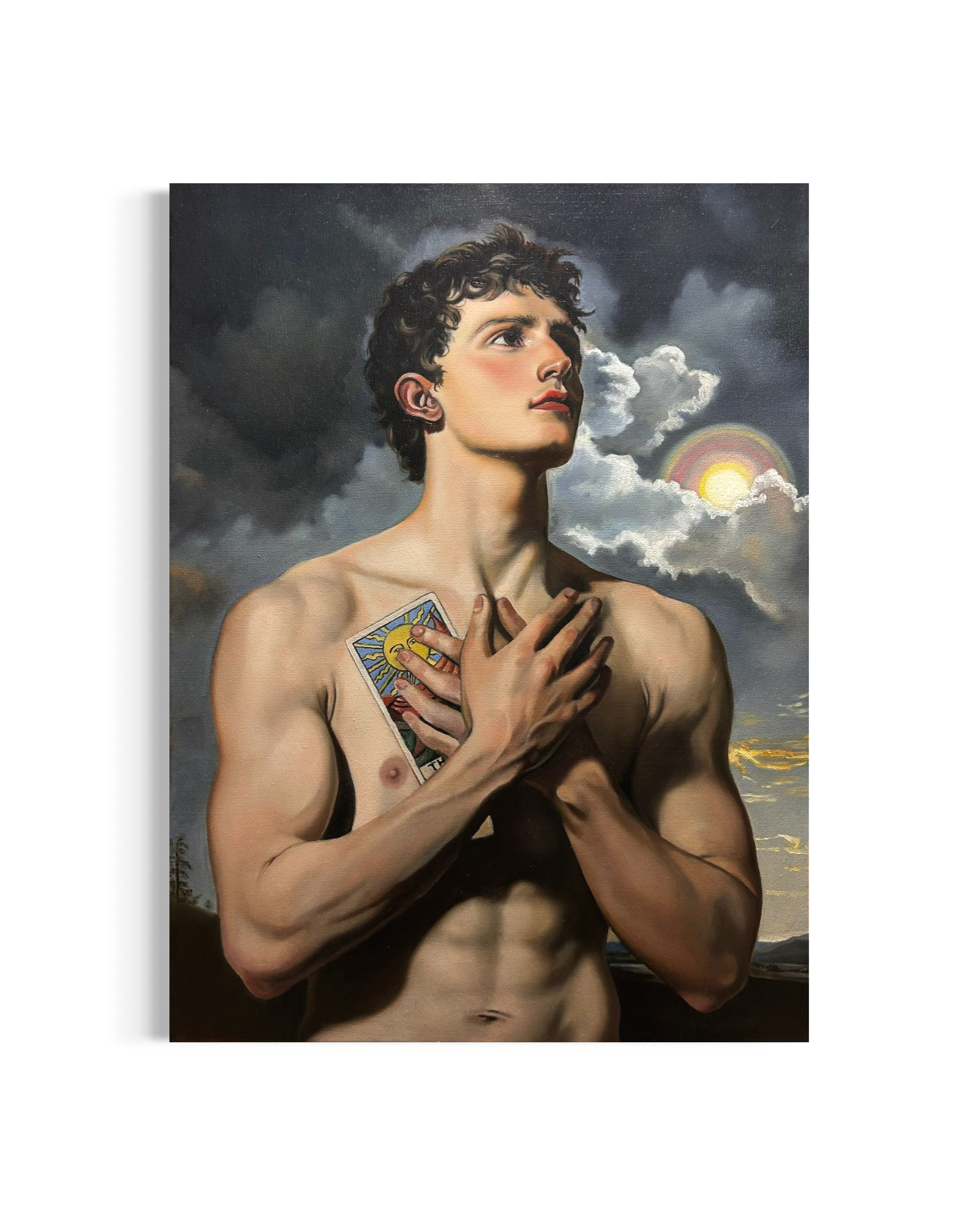 “The Sun” is an original oil painting by Alexander Weaver inspired by the enduring symbolism of the tarot card of the same name, an emblem of illumination, truth, and spiritual renewal.