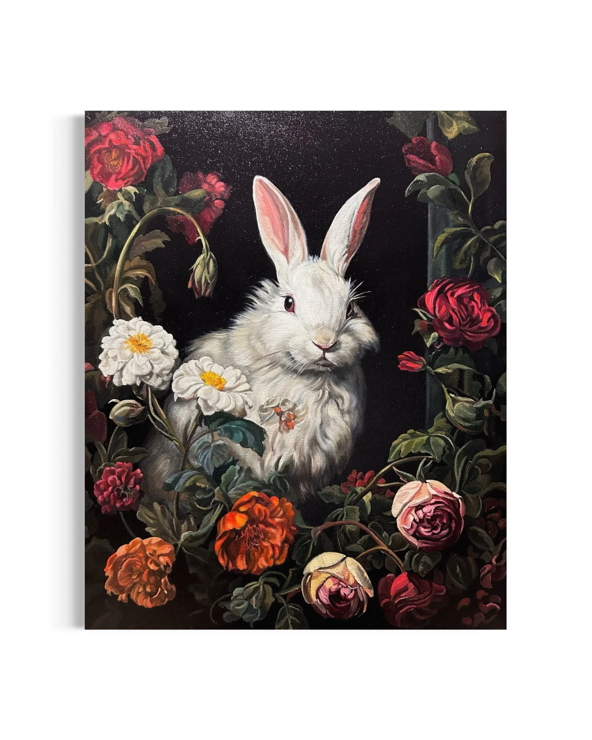 “The Bachelor” is an original oil painting by Alexander Weaver that reinterprets the still life and allegorical traditions of the Dutch Golden Age through a singular, quietly evocative subject.
