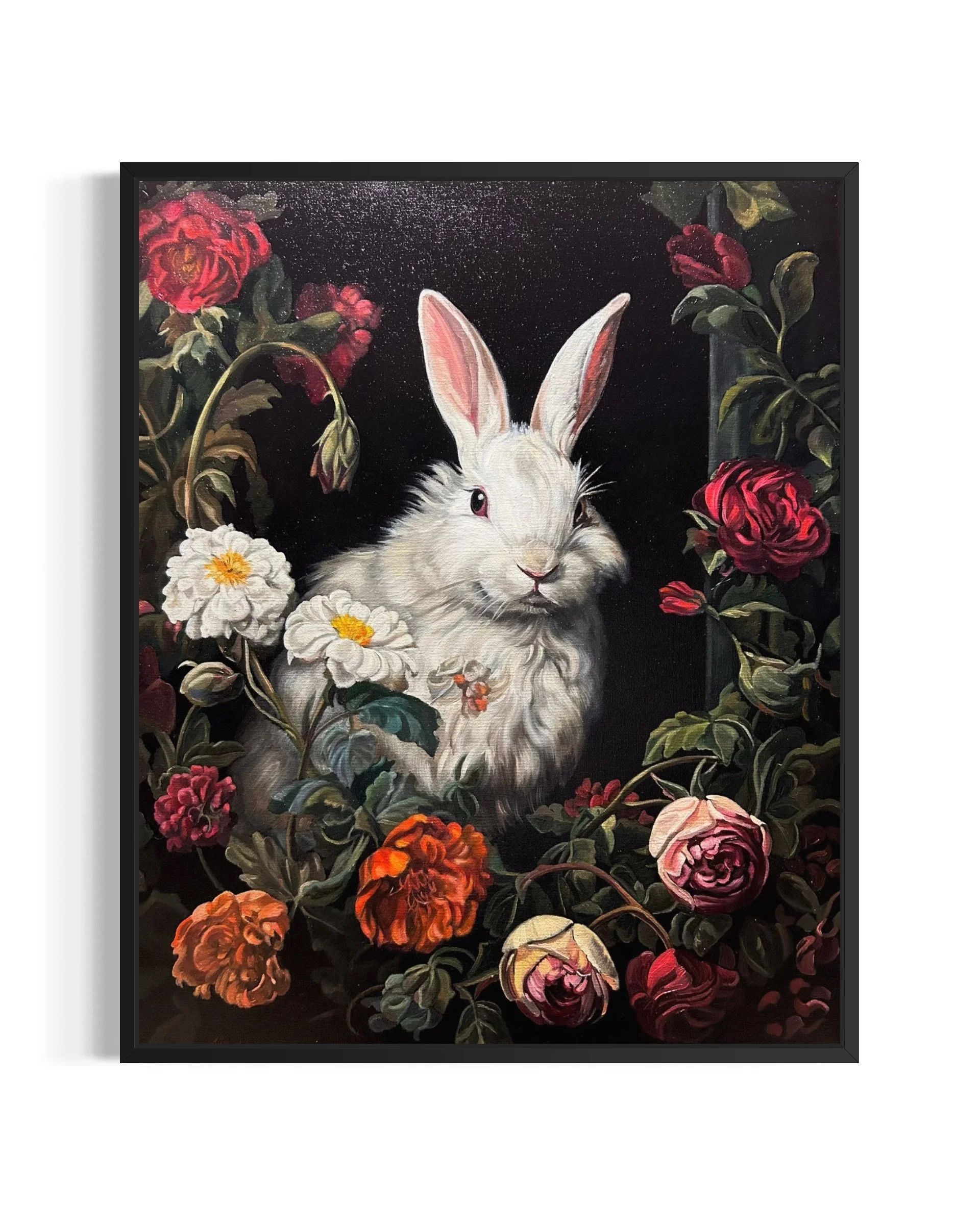 “The Bachelor” is an original oil painting by Alexander Weaver that reinterprets the still life and allegorical traditions of the Dutch Golden Age through a singular, quietly evocative subject.