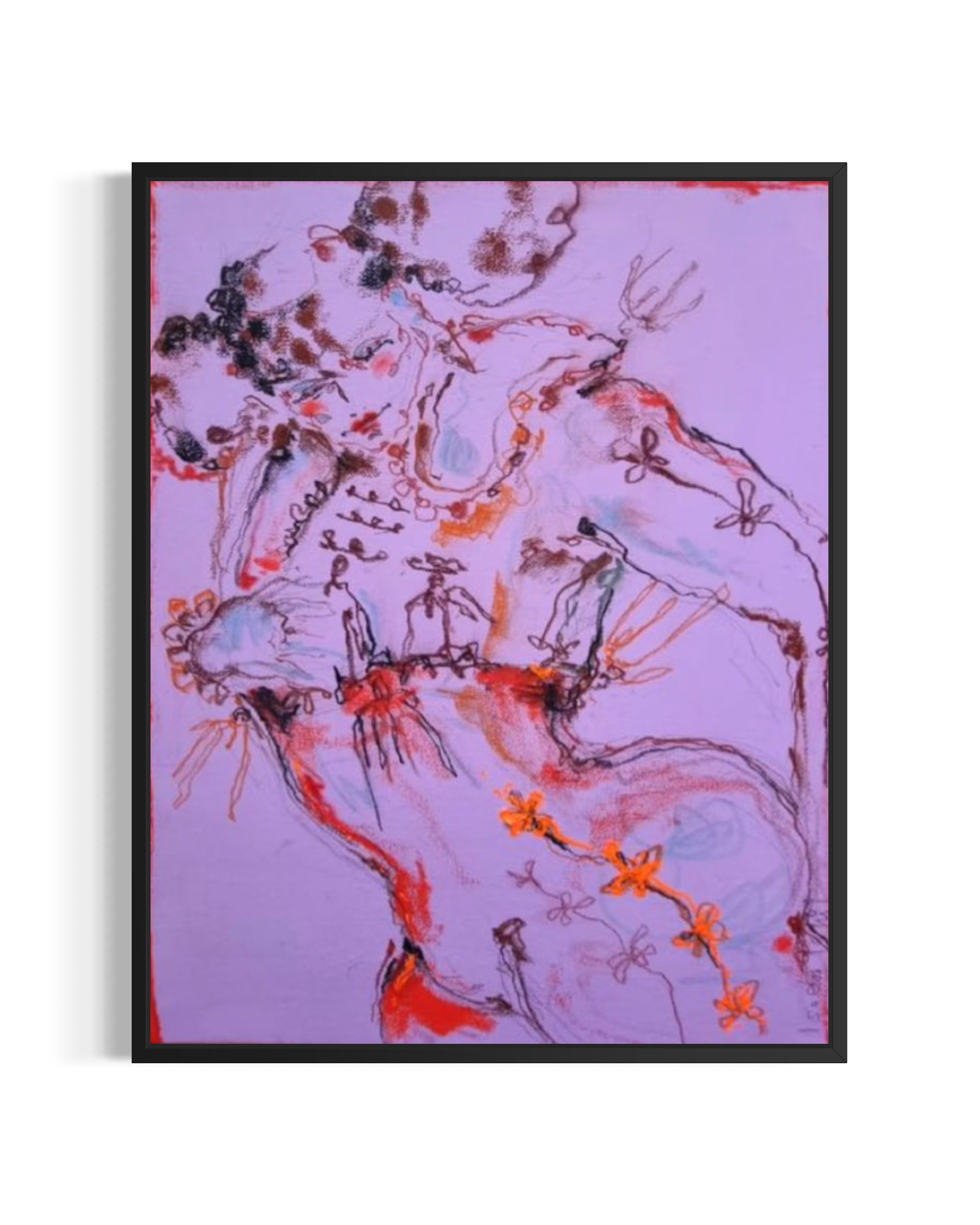 Torero... Lilac presents a striking figure whose presence is both elegant and commanding. Bathed in soft lilac tones, the painting balances strength with grace