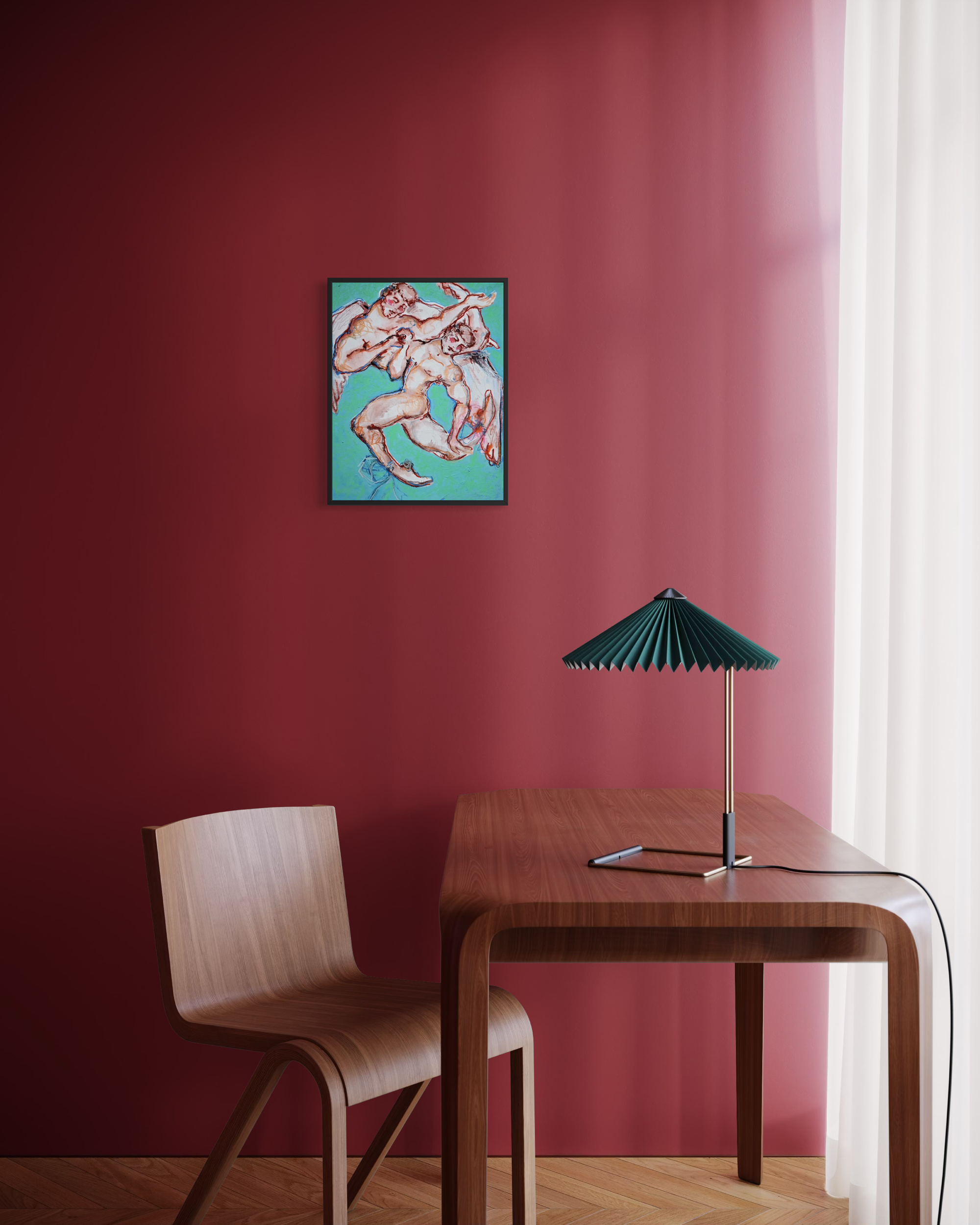 Cupids is a vibrant original painting that captures a scene of youthful abandon, filled with energy, spontaneity, and a sense of carefree freedom.