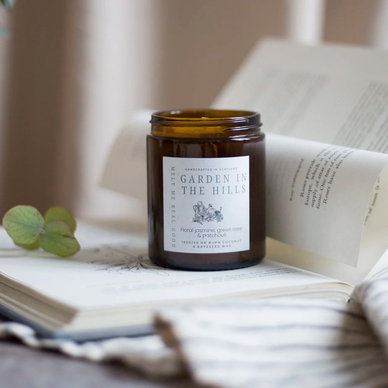 garden in the hills handmade candle