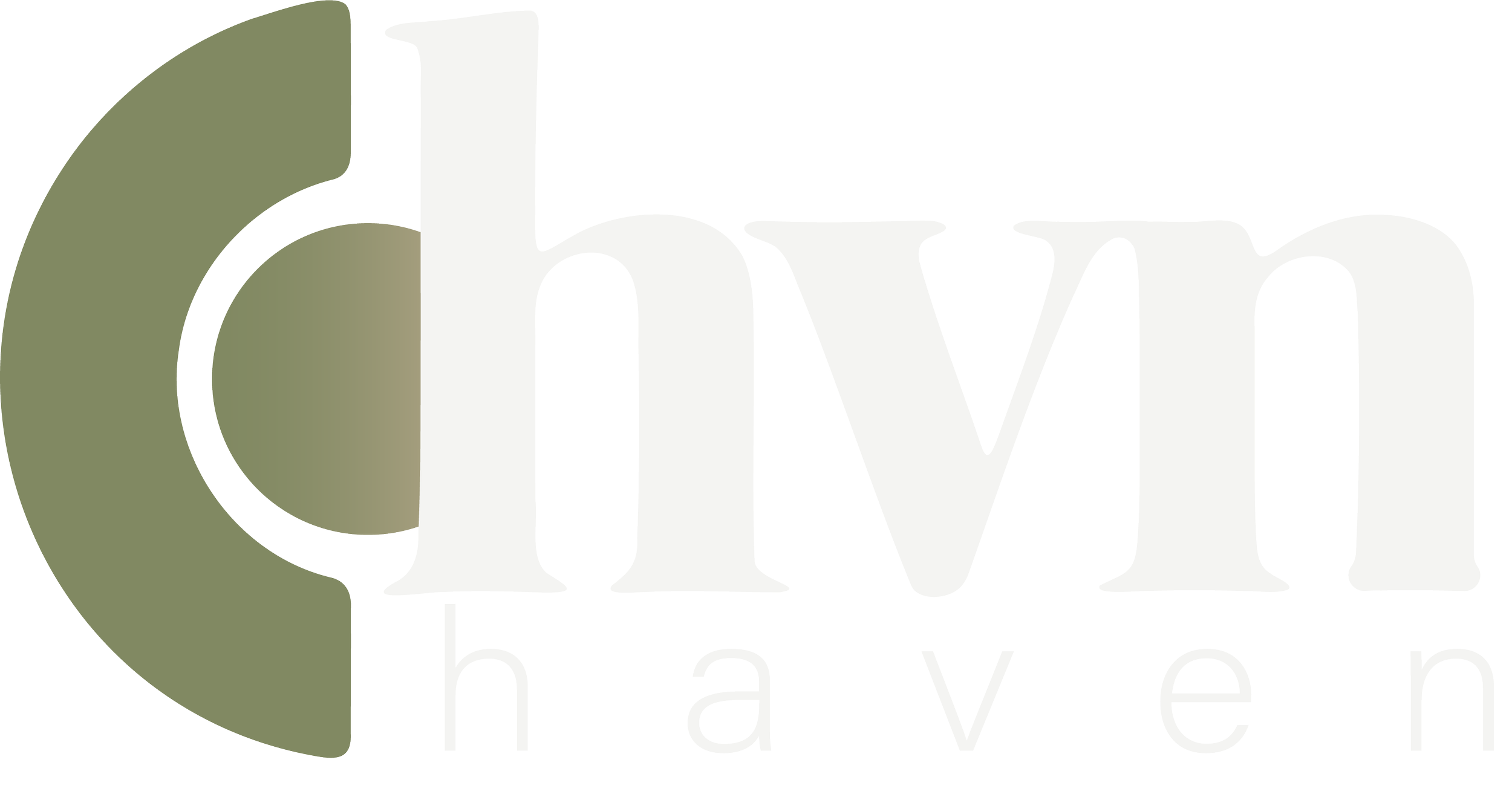 The logo of chyv haven, featuring a stylized lowercase letter 'c' in olive green, with the words 'chyv haven' in black and white letters to the right.
