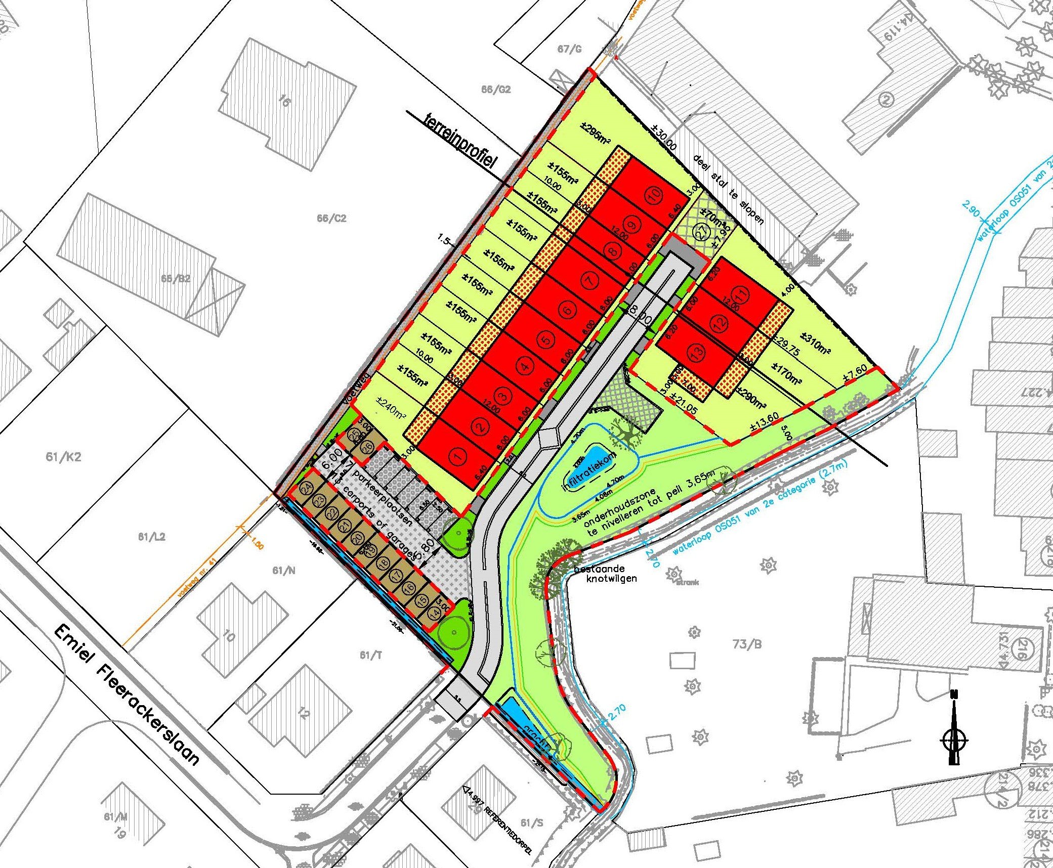 Evergem – Verkaveling aan Droogte – Inrichtingsplan 