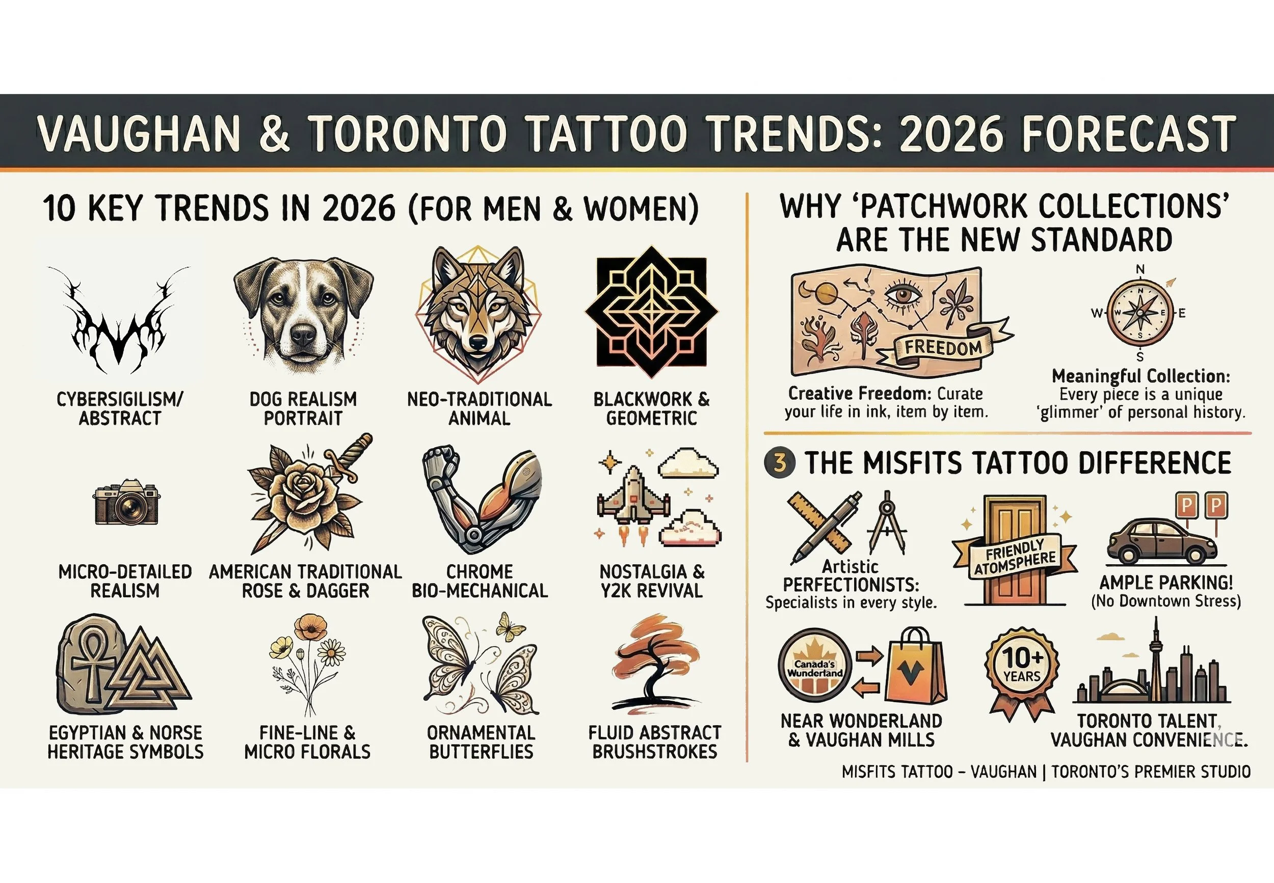 Top Tattoo Trends of 2026: The Misfits Guide to the Most Popular Tattoo Styles