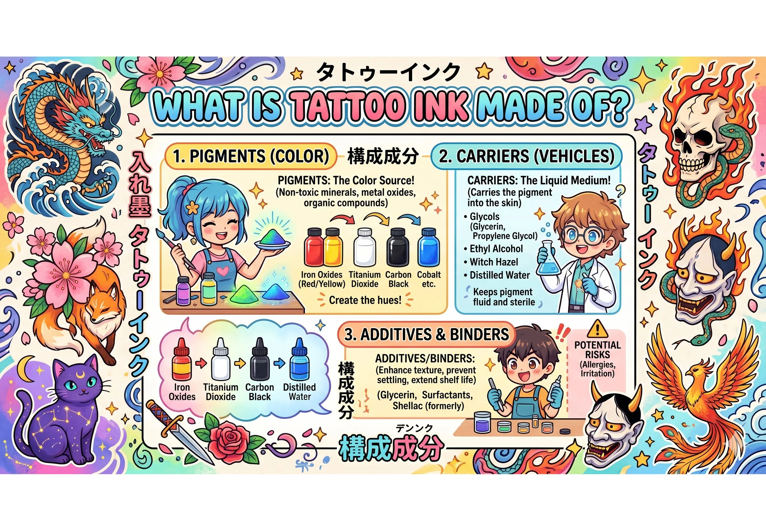 What Is Tattoo Ink Made Of? Ingredients, Brands, and Safety Explained