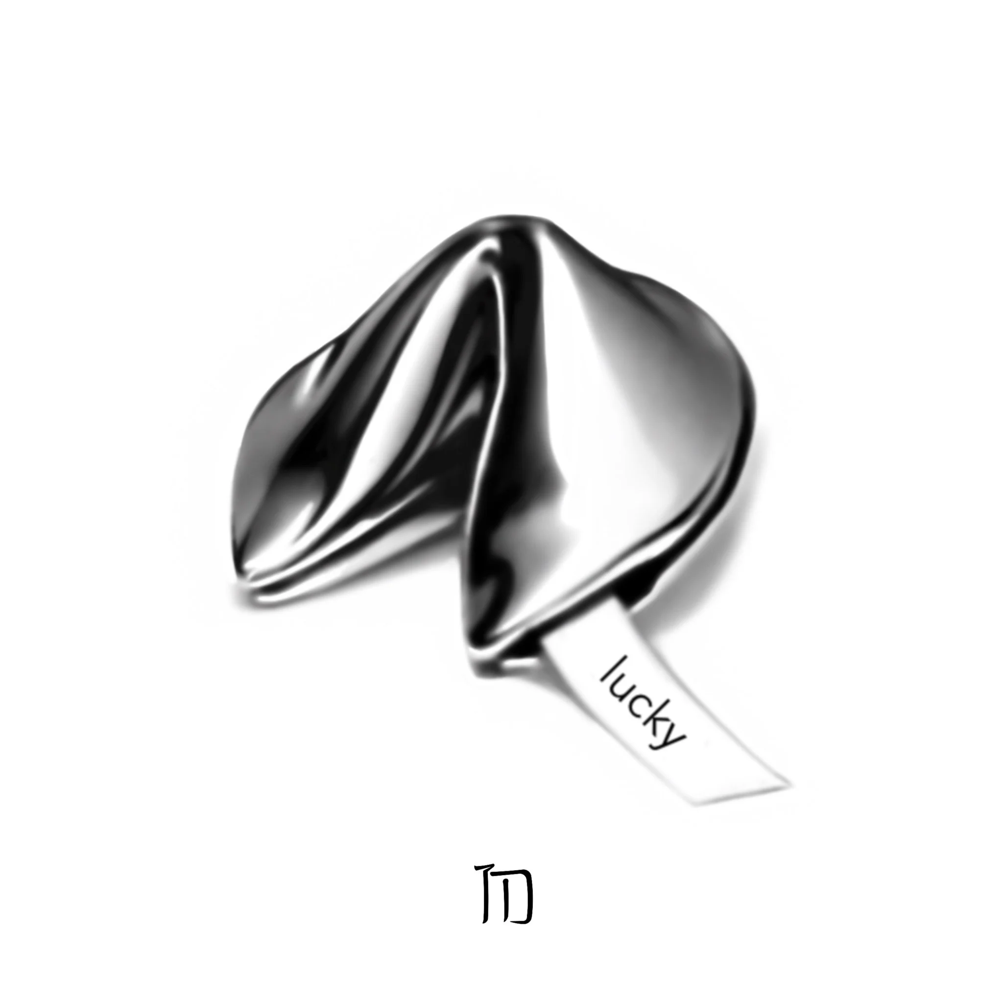 Chrome Lucky Fortune Cookie
