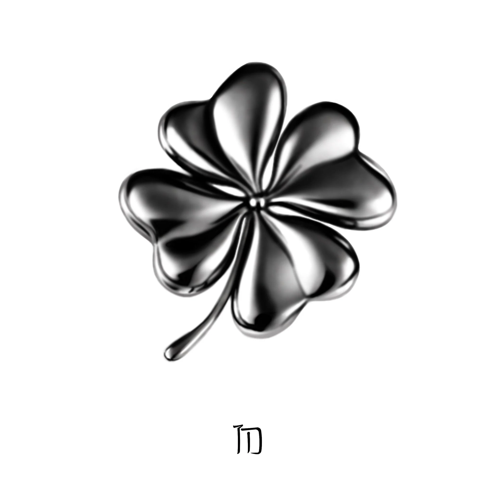 Chrome Lucky Four-Leaf Clover