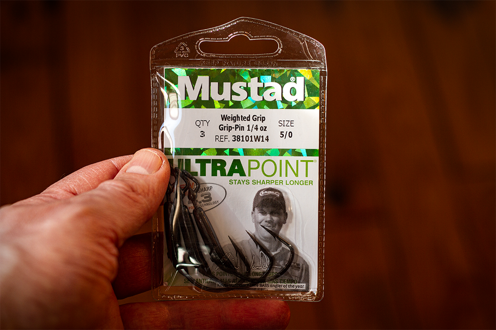 Mustad Weighted KVD Grip-Pin Hook Pack — Black Ops Tackle
