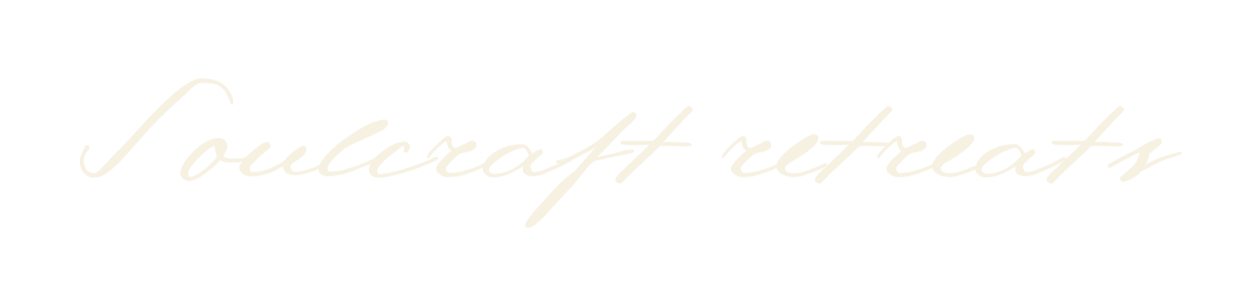 Handwritten text saying 'Soucraft Retreats' on a black background.