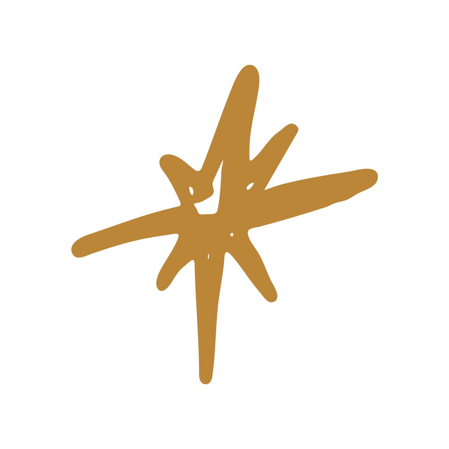 Hand-drawn illustration of a gold star