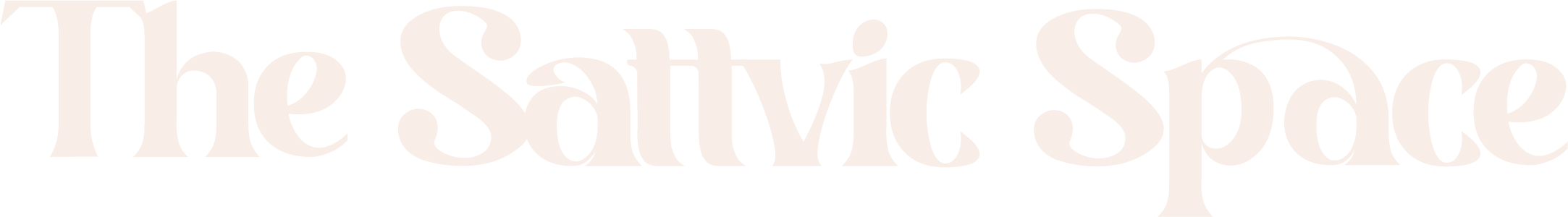 Text that reads 'The Sattvic Space' in stylized font.