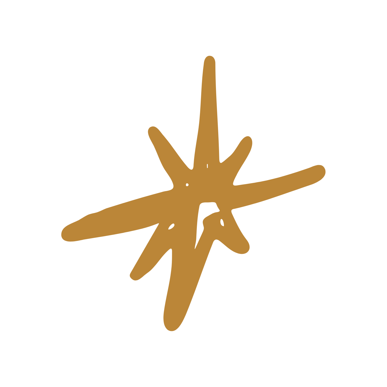 Hand-drawn illustration of a gold star