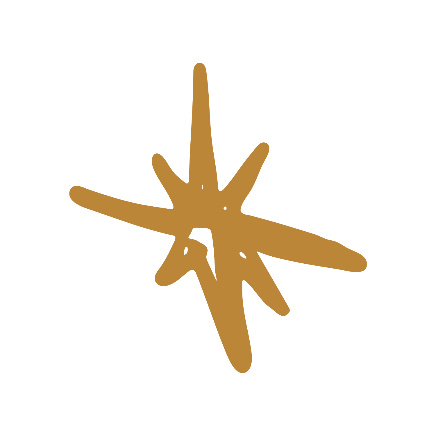 A gold star illustration