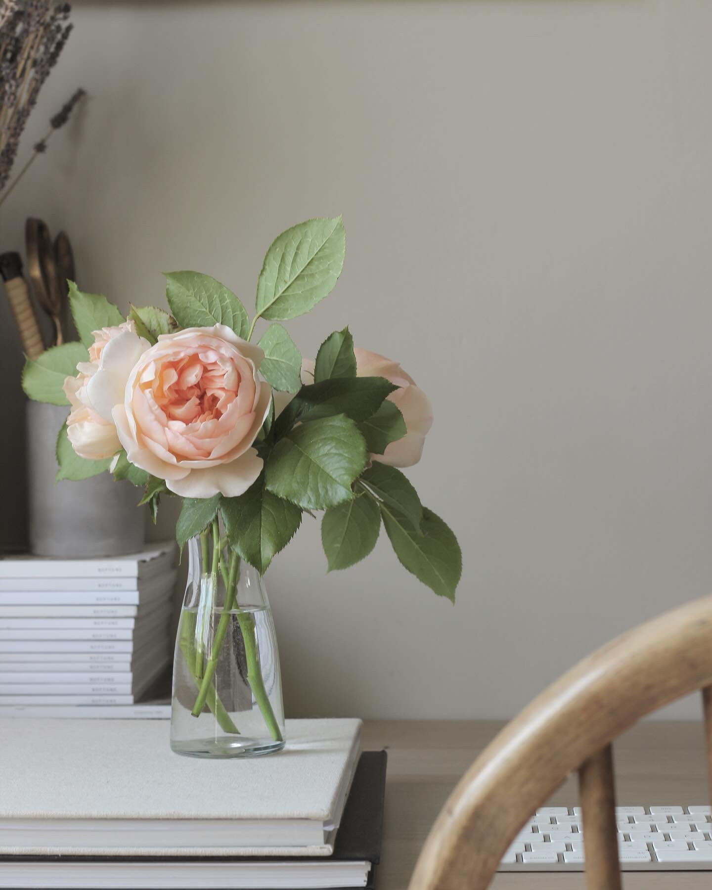 Roses on the desk season is my favourite and my garden has a huge supply!
