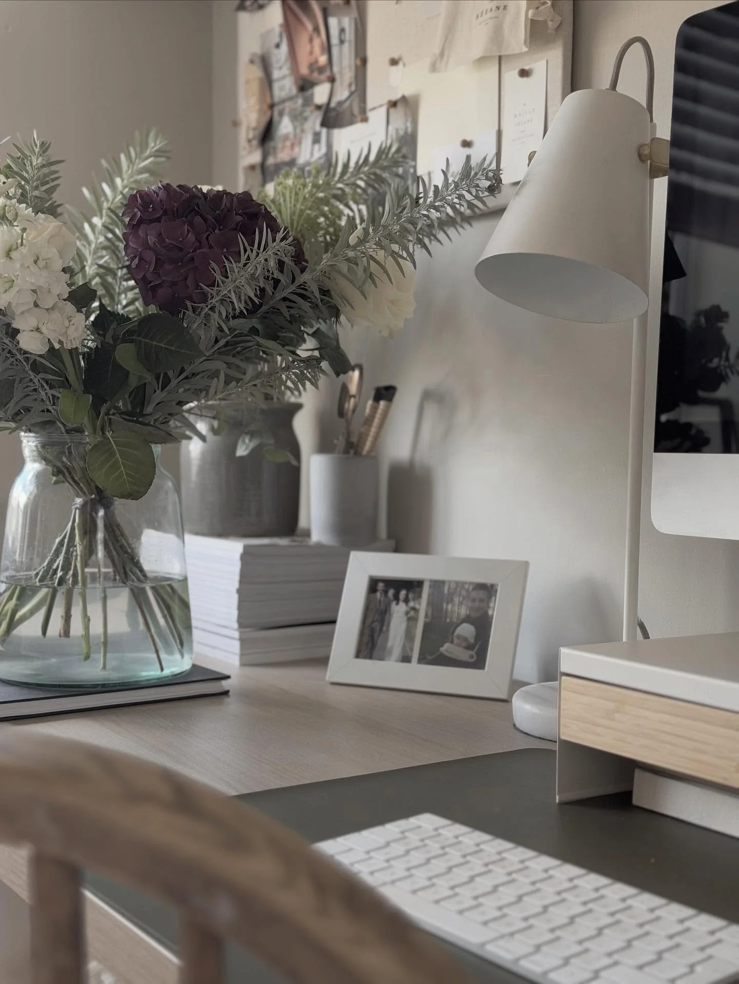 My first full week back at my desk after the summer holidays. It&rsquo;s always a strange transition from summer holiday juggles, chaos and fun, to the calm and solitude of my work space. 

Enjoying these gorgeous flowers on my desk this week bought 