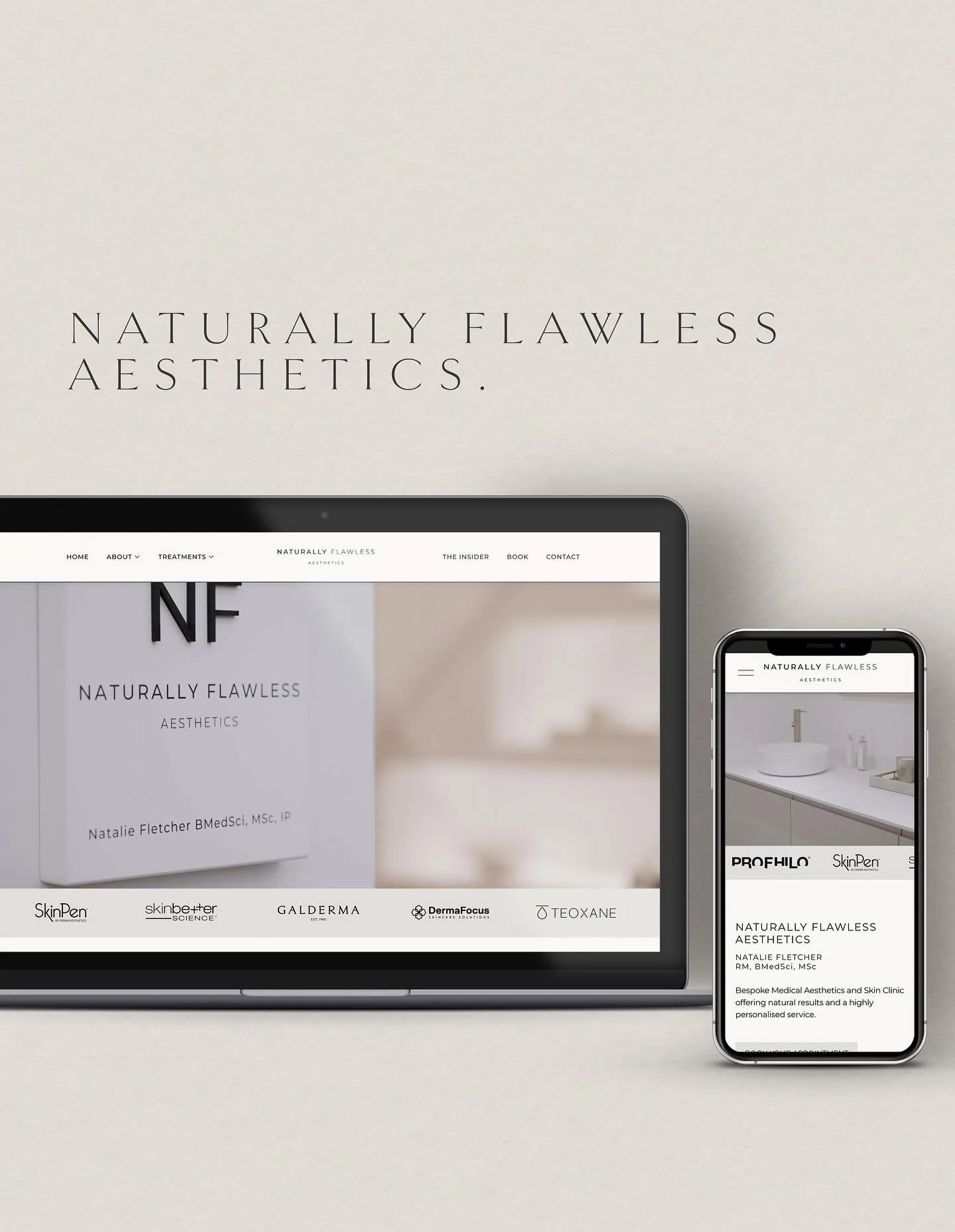 I&rsquo;ve recently been working with the wonderful Natalie at @naturallyflawlessaesthetics to give her website a revamp. We have added in lots of new pages to give more detail about the services she offers as well as the fabulous product ranges. It 