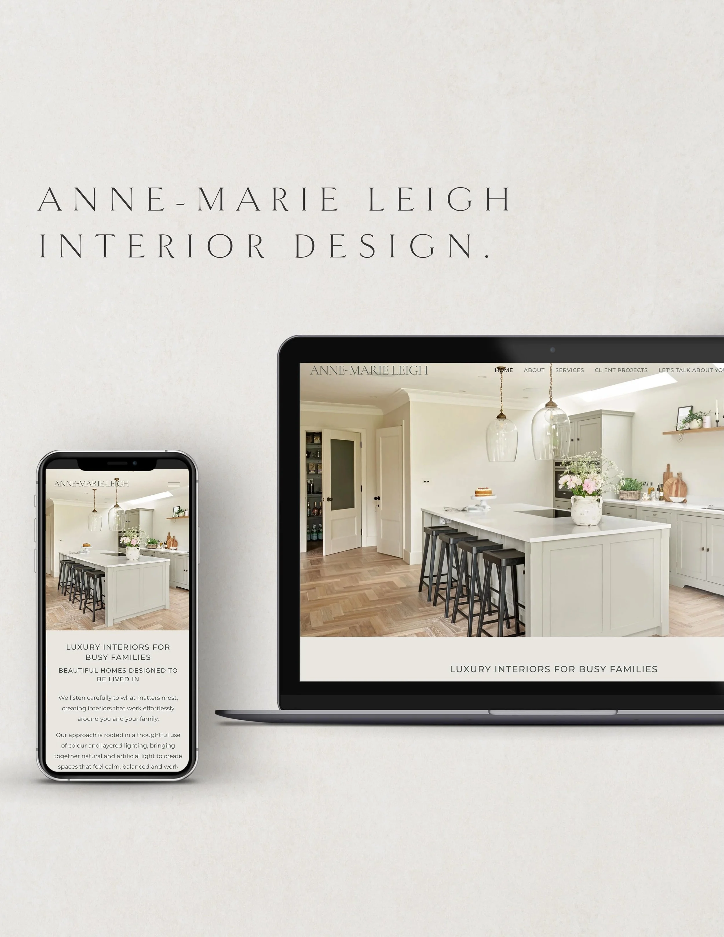 A new website launch for the talented @annemarieleigh_interiordesign 

It has been such a pleasure to work with Anne-Marie on her website and showcase her beautiful work. We have given her a site which is modern in functionality, but represents the s