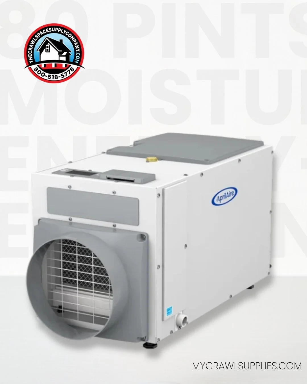 The Aprilaire E080 80 Pint Dehumidifier is built to handle even the toughest crawl spaces and basements. Designed for performance and reliability, it helps control humidity, prevent mold growth, and protect your customer&rsquo;s home from moisture da