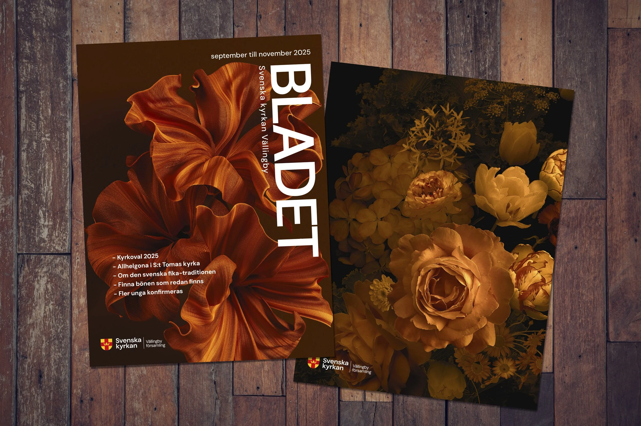 Design av affischer och tidning för Svenska kyrkan
