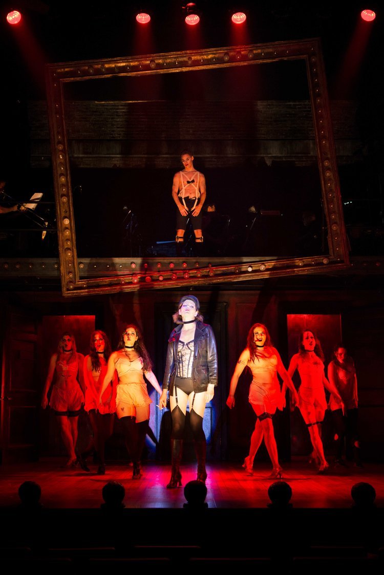  Randy Harrison, Kate Shindle, and the cast of Cabaret at the Ogunquit Playhouse (2019) Photo by Gary Ng 