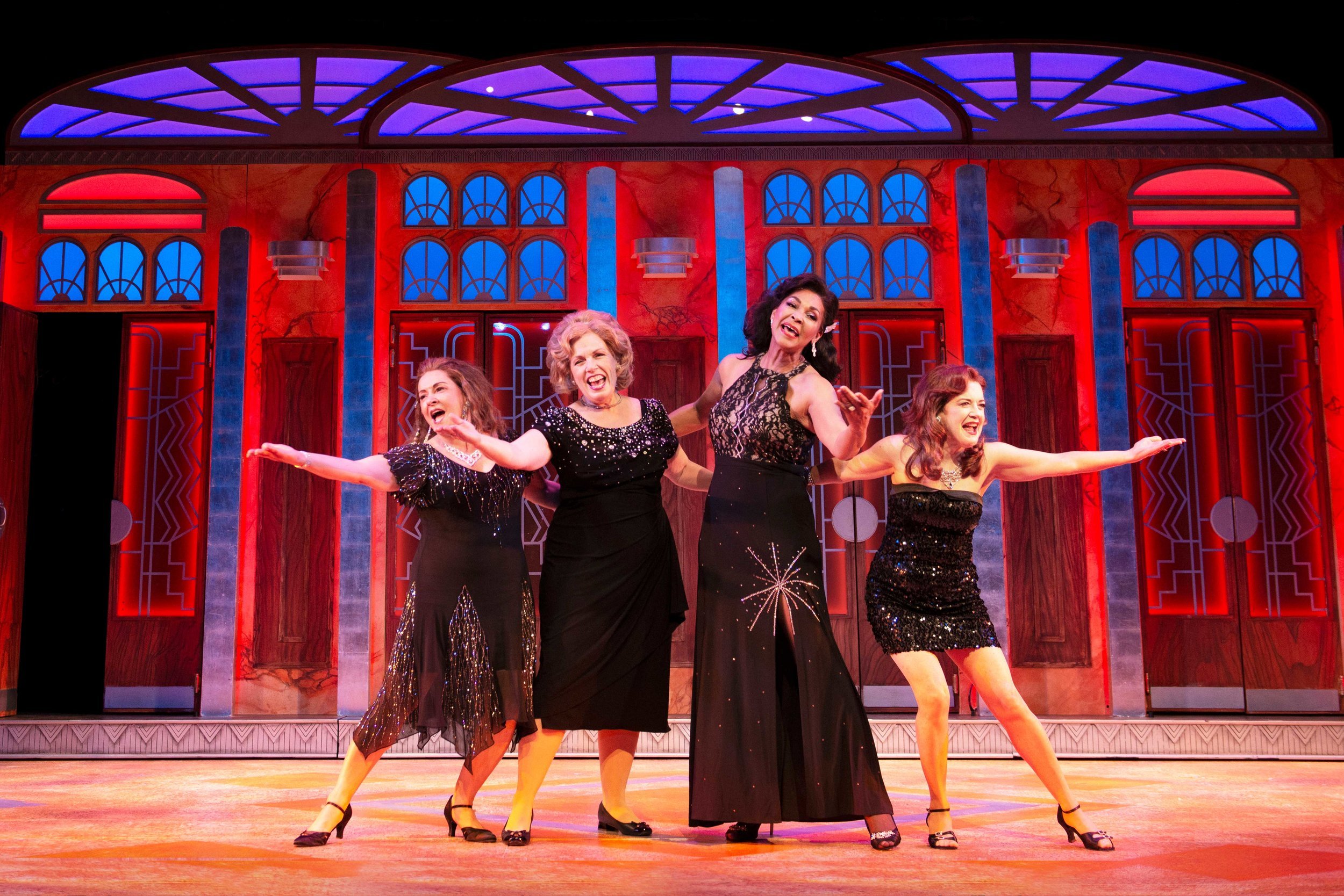  Melanie Souza, Roberta B. Wall, Anise Ritchie, and Kathy St. George in Menopause The Musical® (2019) Photo by Gary Ng 