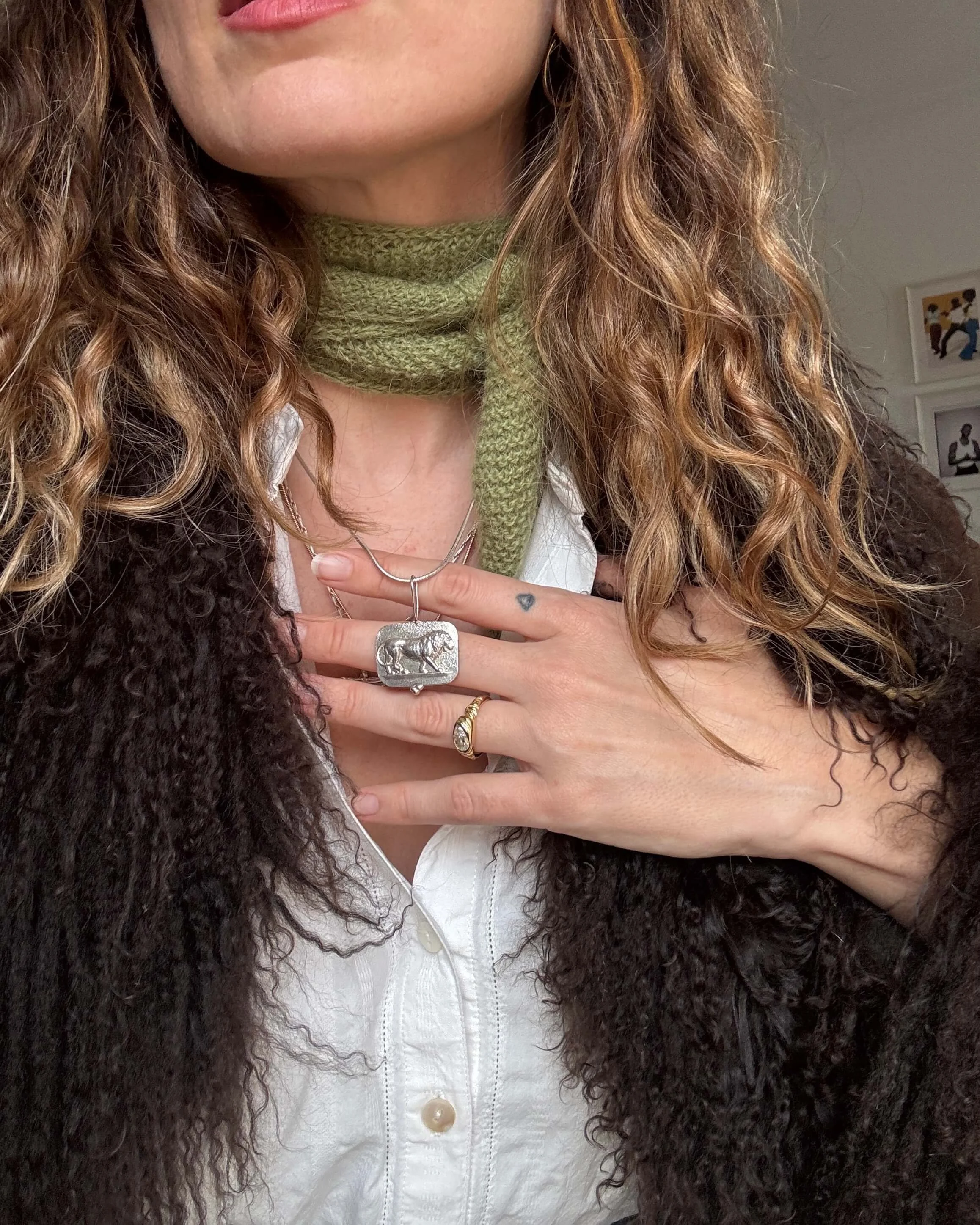 Elena wearing lion amulet eros python barcelona joyas magicas.jpg