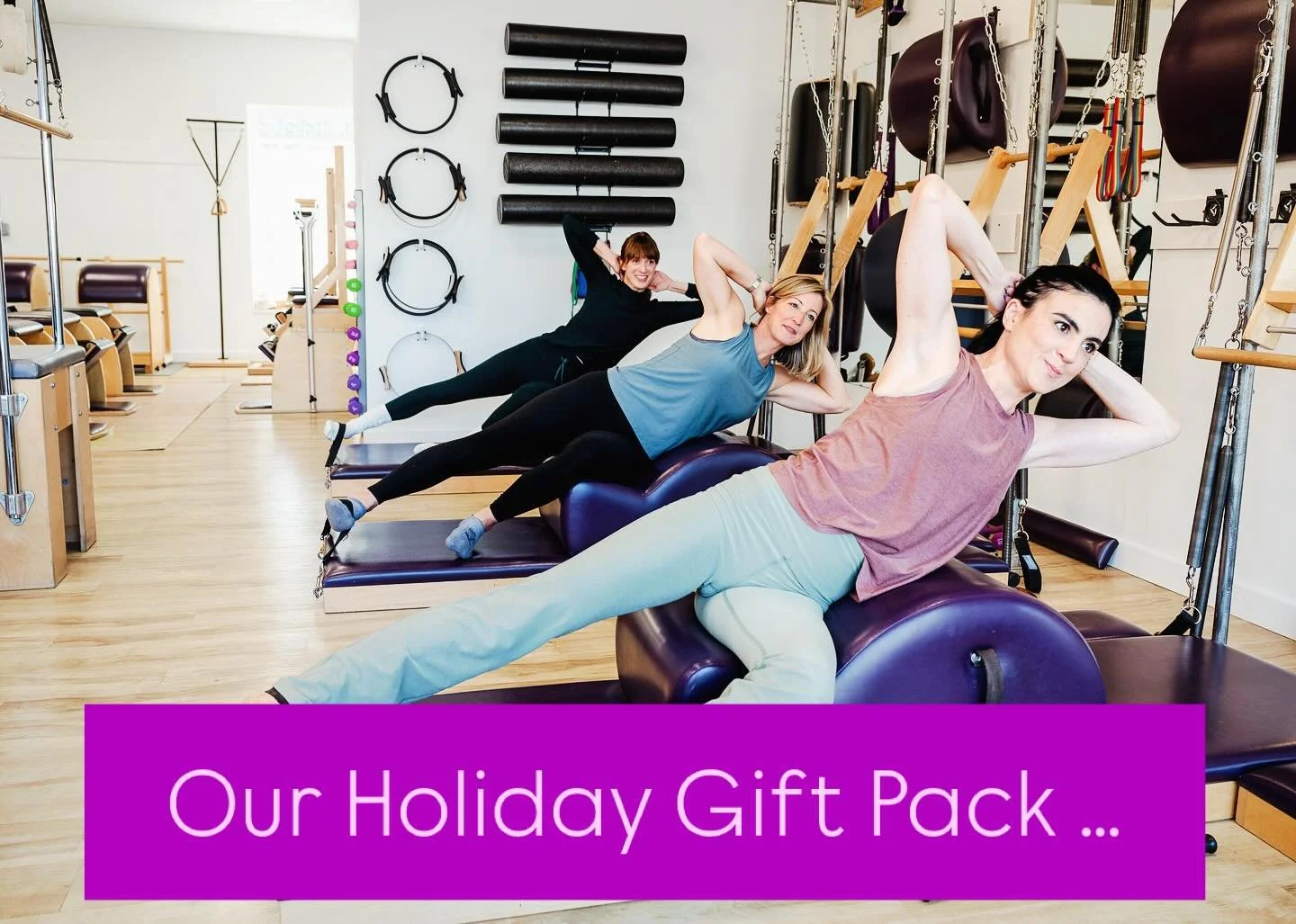 Here is the deal! 
Sample 3 of our most popular services for $99. 
Also- give this package as a gift and get a free group apparatus class for yourself! 
thepilatesproject.net/deals or link in bio 
#pilatesclasses #pilates #pilatesgifts #pilatesstudio