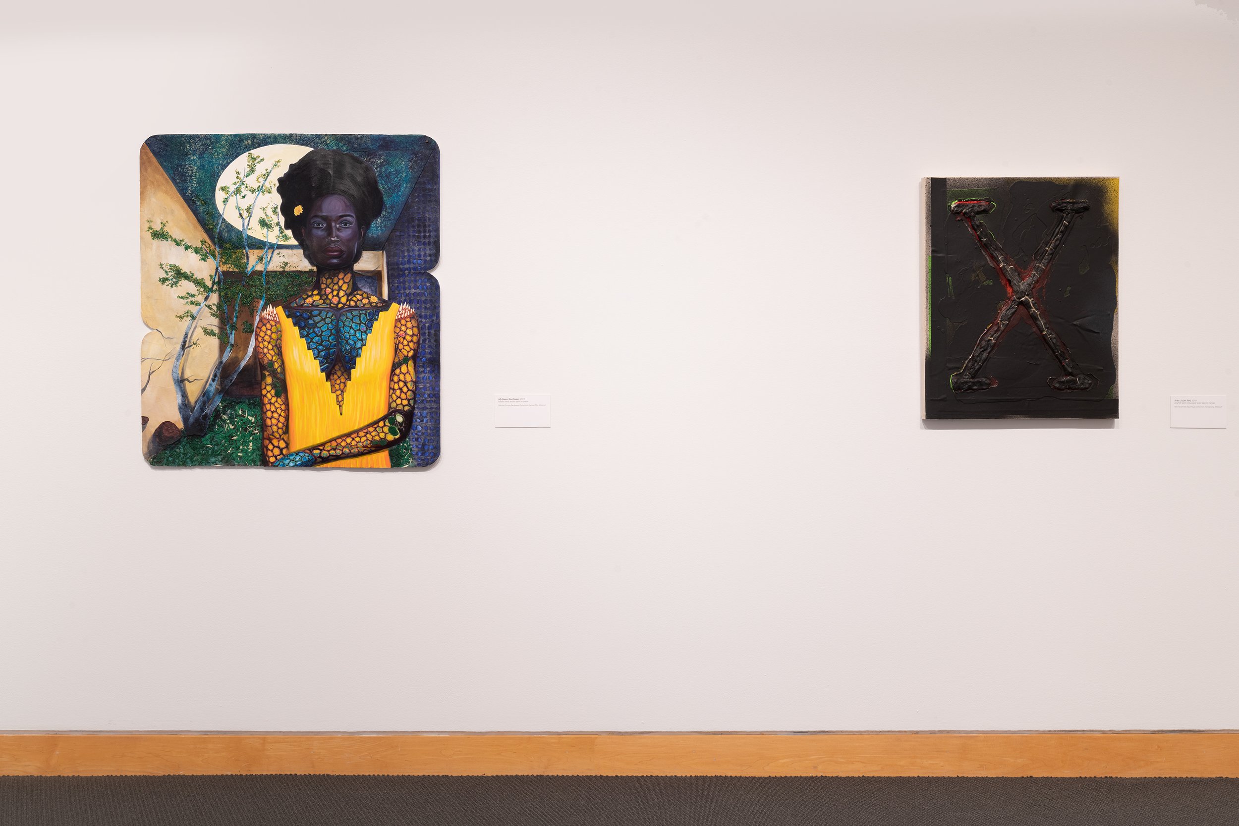 Installation view, "Vaughn Spann: Open Onto," March 19–June 13, 2021, Charlotte Crosby Kemper Gallery, Kemper Museum of Contemporary Art. Photo: E. G. Schempf, 2021.
