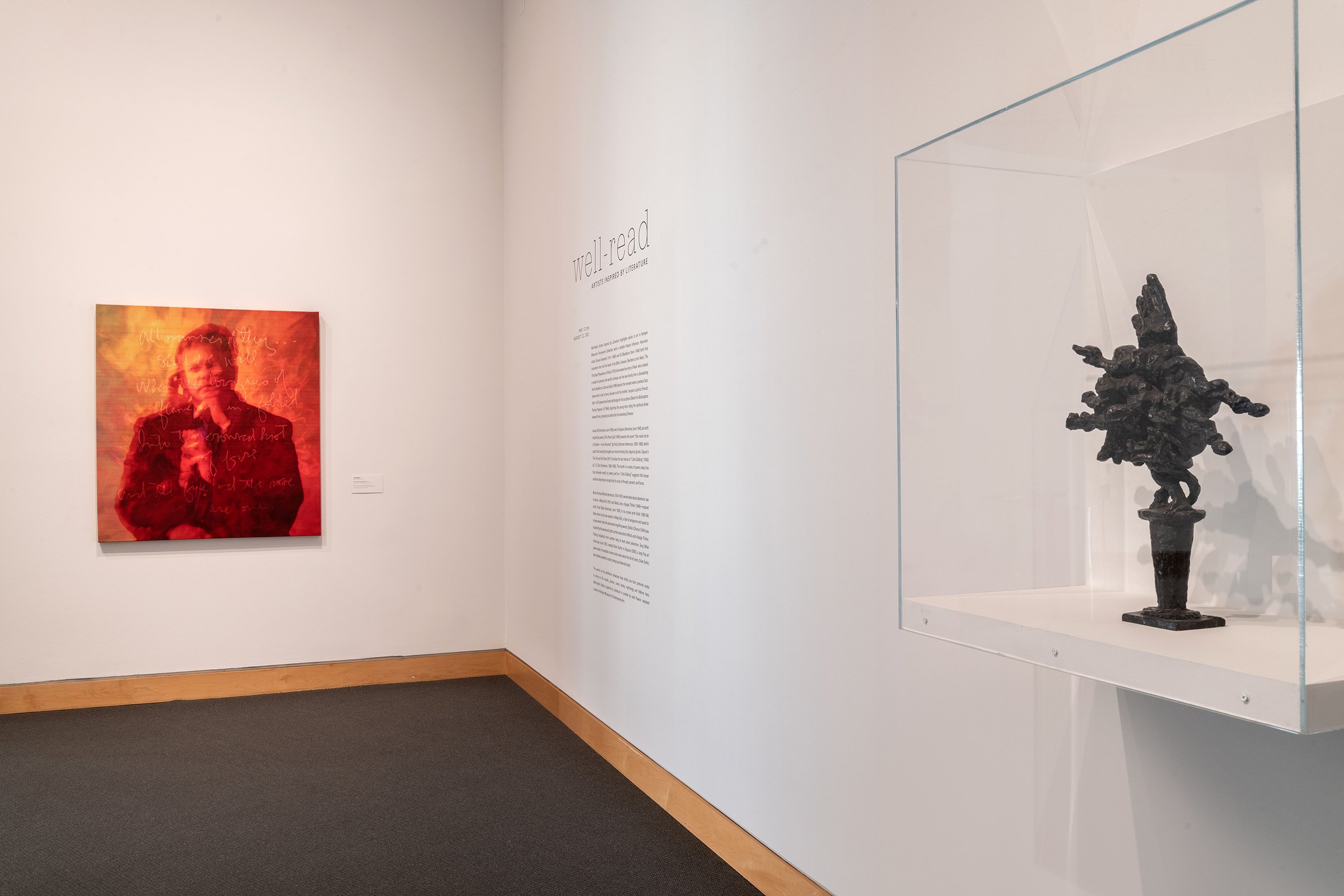 Installation view, “Well-Read: Artists Inspired by Literature,” May 12–August 31, 2021, Kemper Museum of Contemporary Art. Photo: E. G. Schempf, 2021.