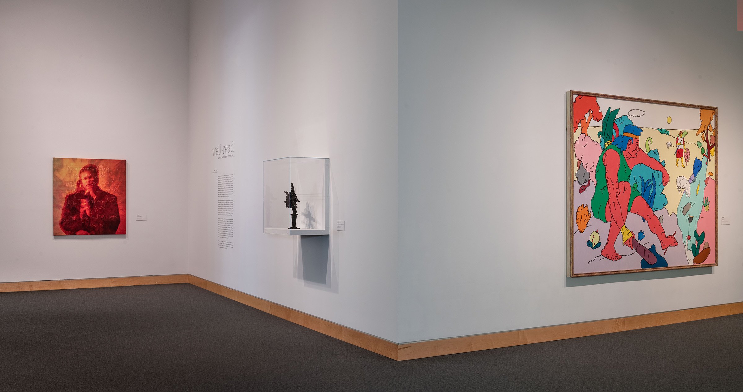 Installation view, “Well-Read: Artists Inspired by Literature,” May 12–August 31, 2021, Kemper Museum of Contemporary Art. Photo: E. G. Schempf, 2021.