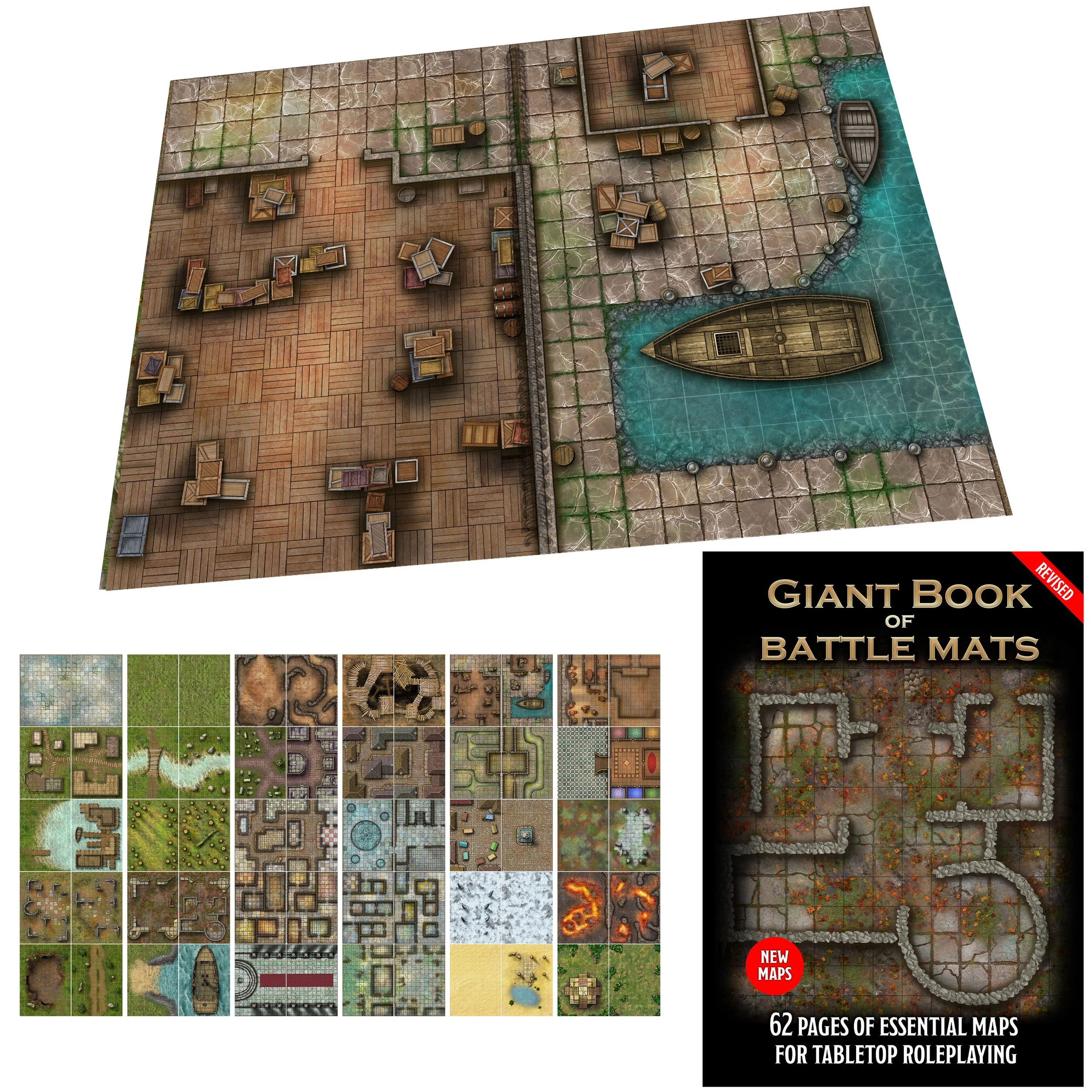 Giant Book of Battle Mats Revised 12x16 inches