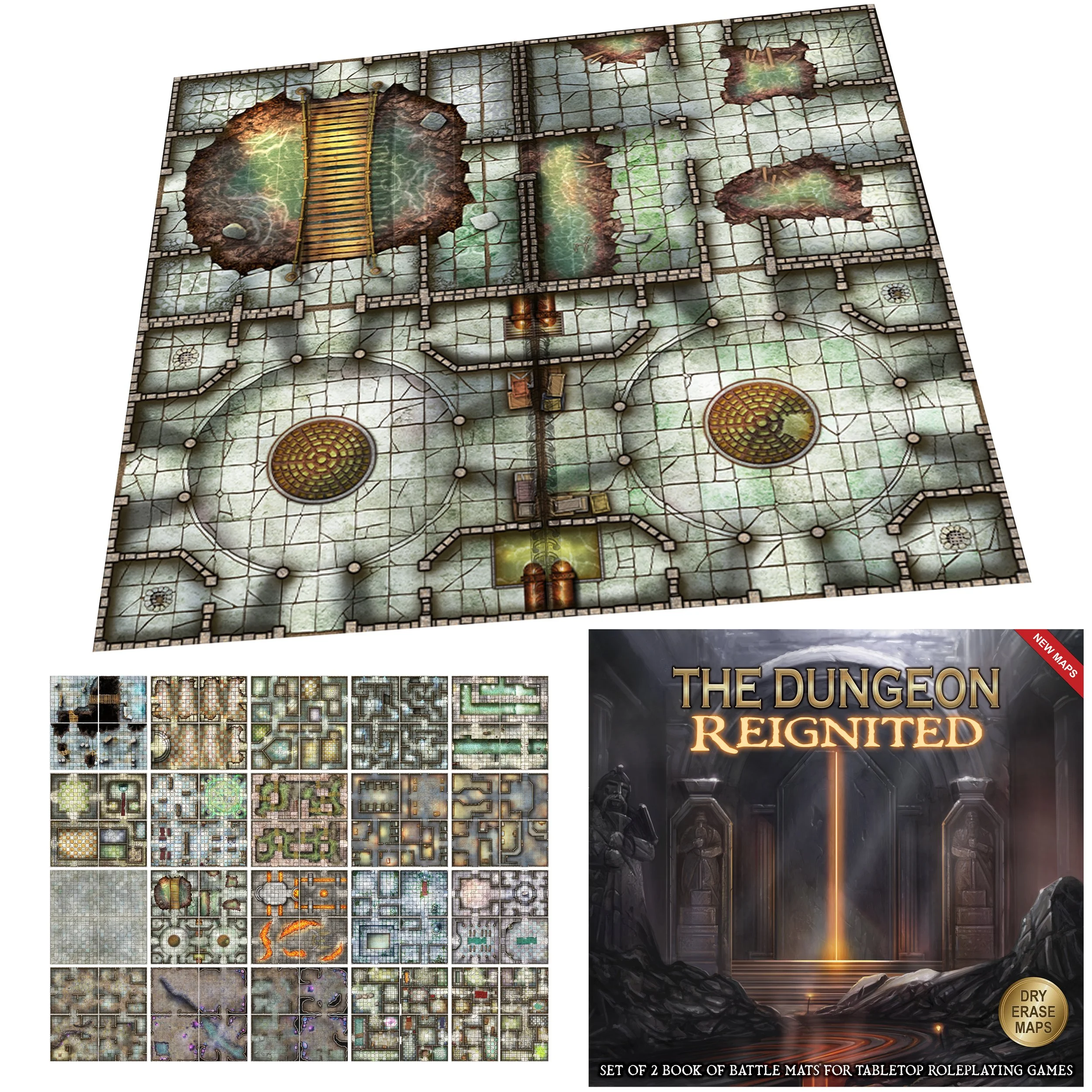 (Pre Order) The Dungeon Reignited – Set of 2 Modular, Wipe-Clean Map Books