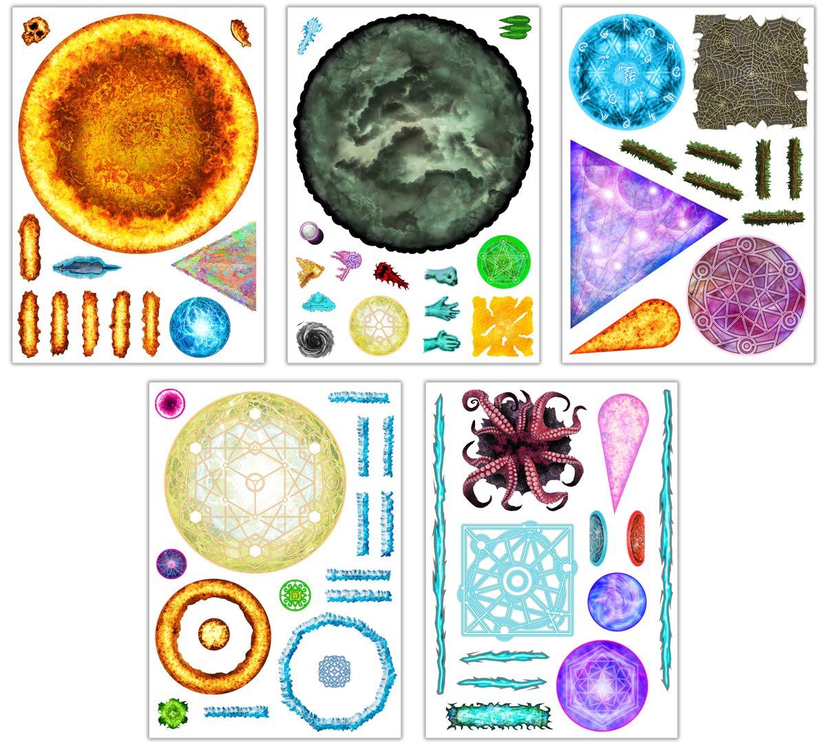 A pack of add-on stickers for RPG maps
