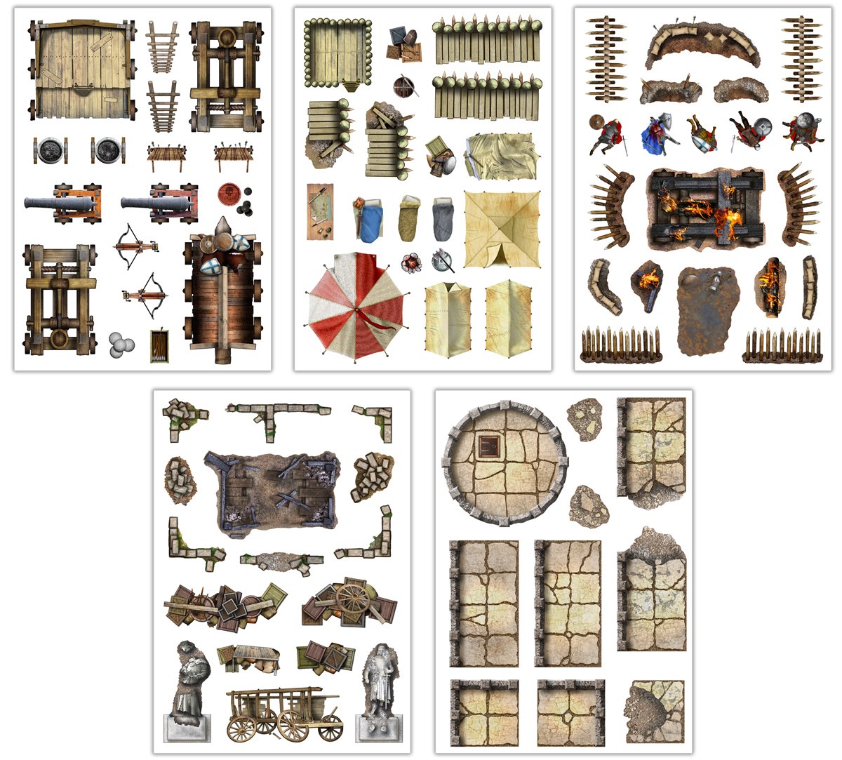 Battle Mats: Add-On Scenery - Town Trimmings - Atomic Empire