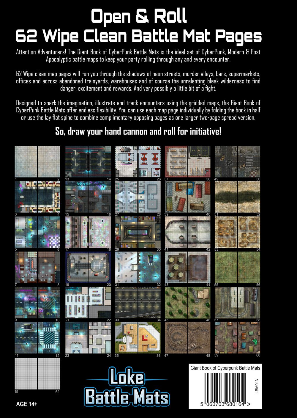 A book of RPG Battle Maps for Cyberpunk RED