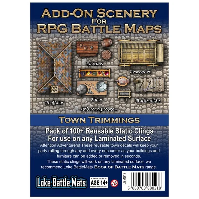 Loke BattleMats – Add-On Scenery War & Siege – über 100 Aufkleber Für Rollenspiel-Karten, Ab 12