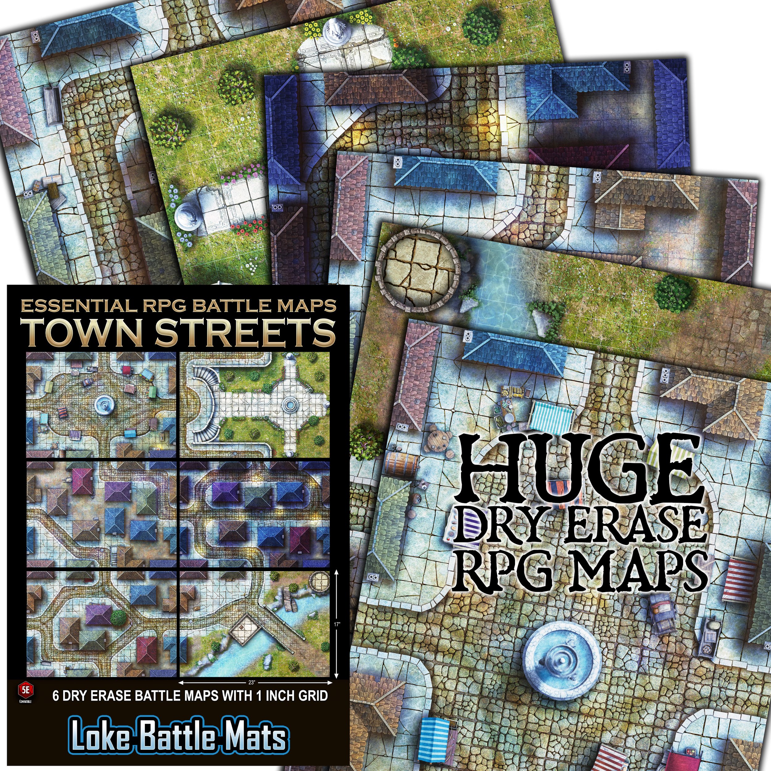 Essential RPG Battle Maps - Town Streets (pre order ships November)