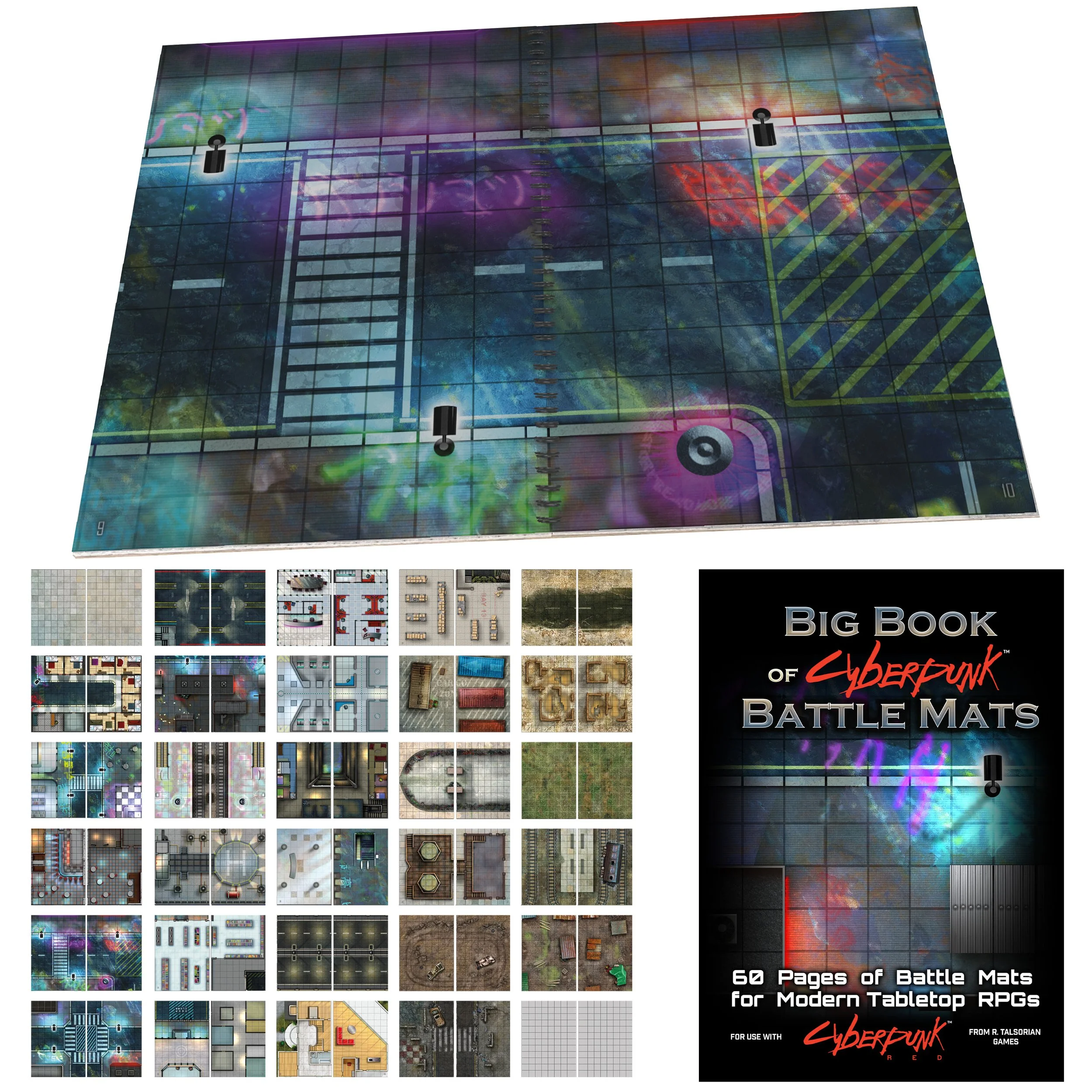 Big Book of Battle Maps for Cyberpunk RED (12x9