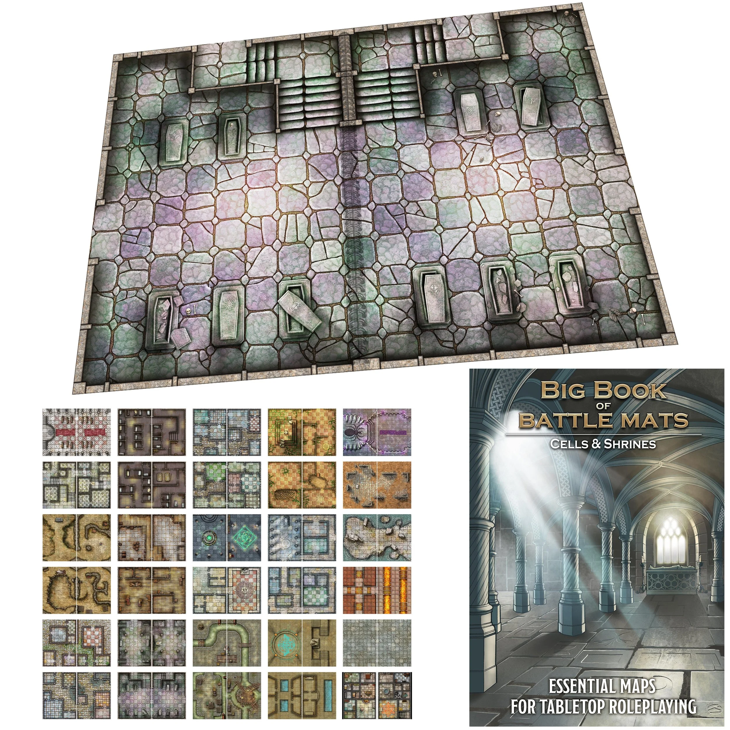 Big Book of Battle Mats - Cells & Shrines (9x12