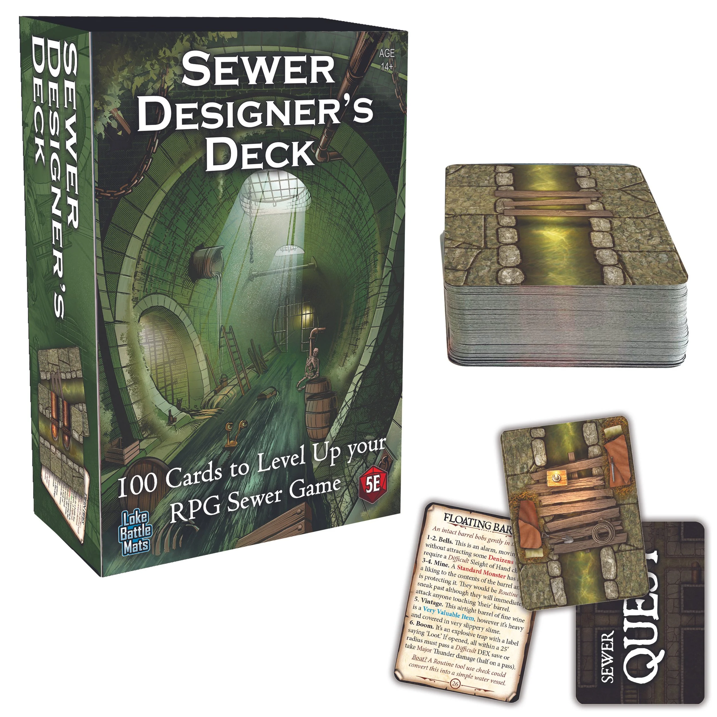 Sewer Designer's Deck - 100 Card RPG Sewer Generator (pre order ships November)