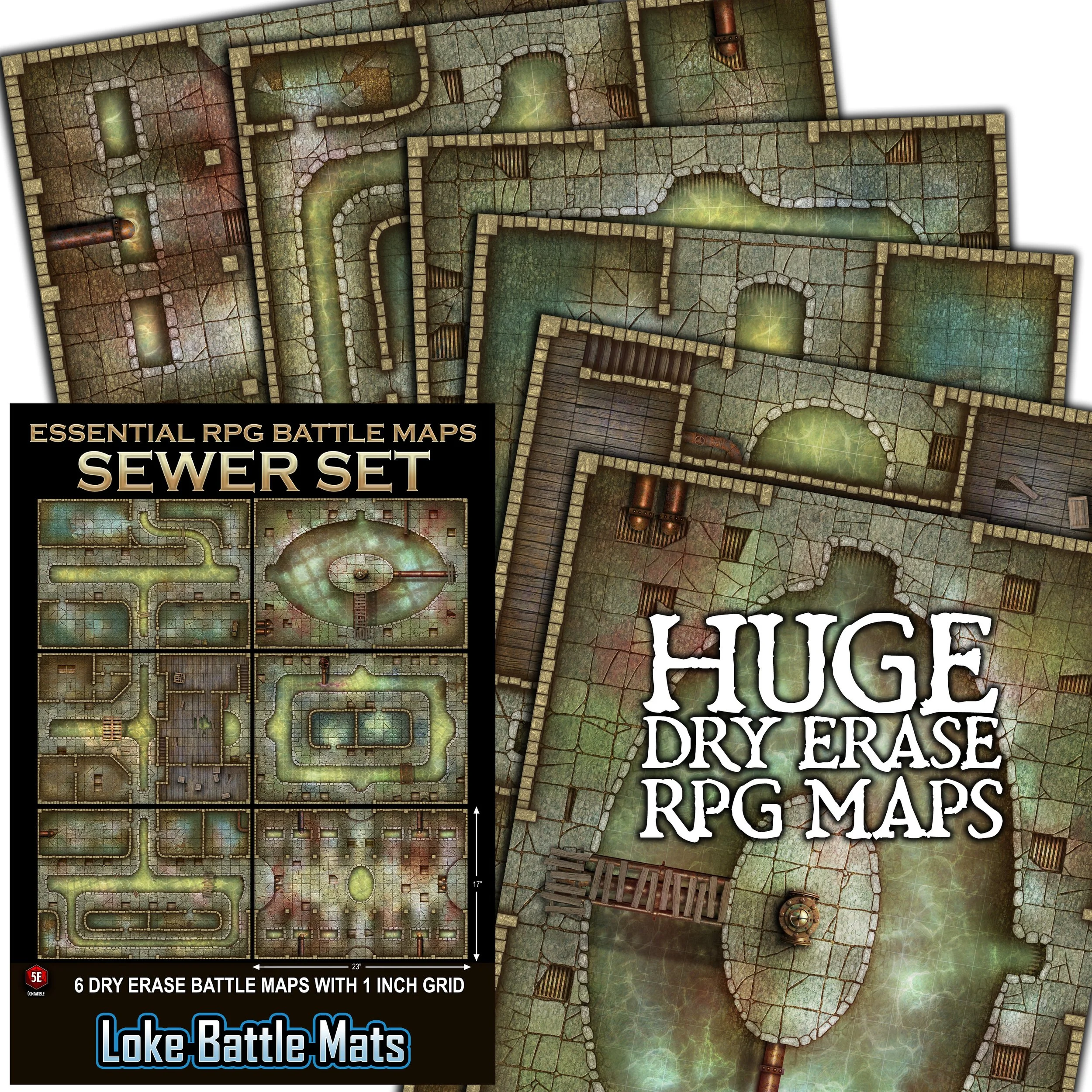 Essential RPG Battle Maps - Sewer Set (pre order ships November)