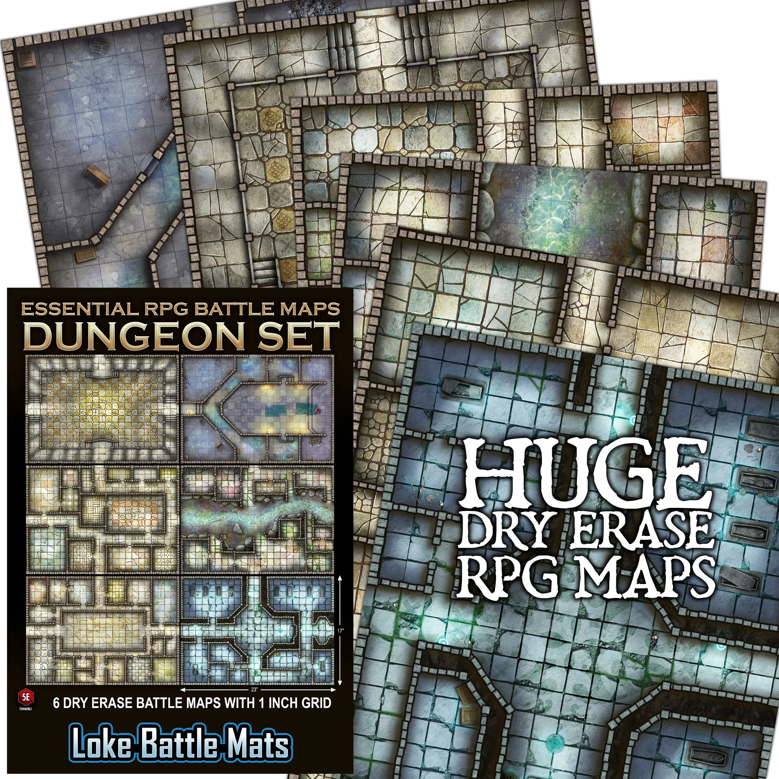 (Preorder) Essential RPG Battle Maps - Dungeon Set