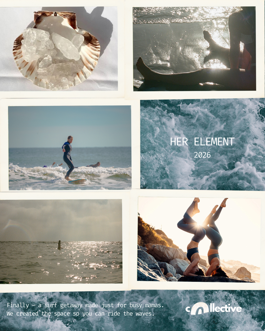 HER ELEMENT A 2-day retreat for Mothers: Surf, Yoga, Cacao &amp; Hike!