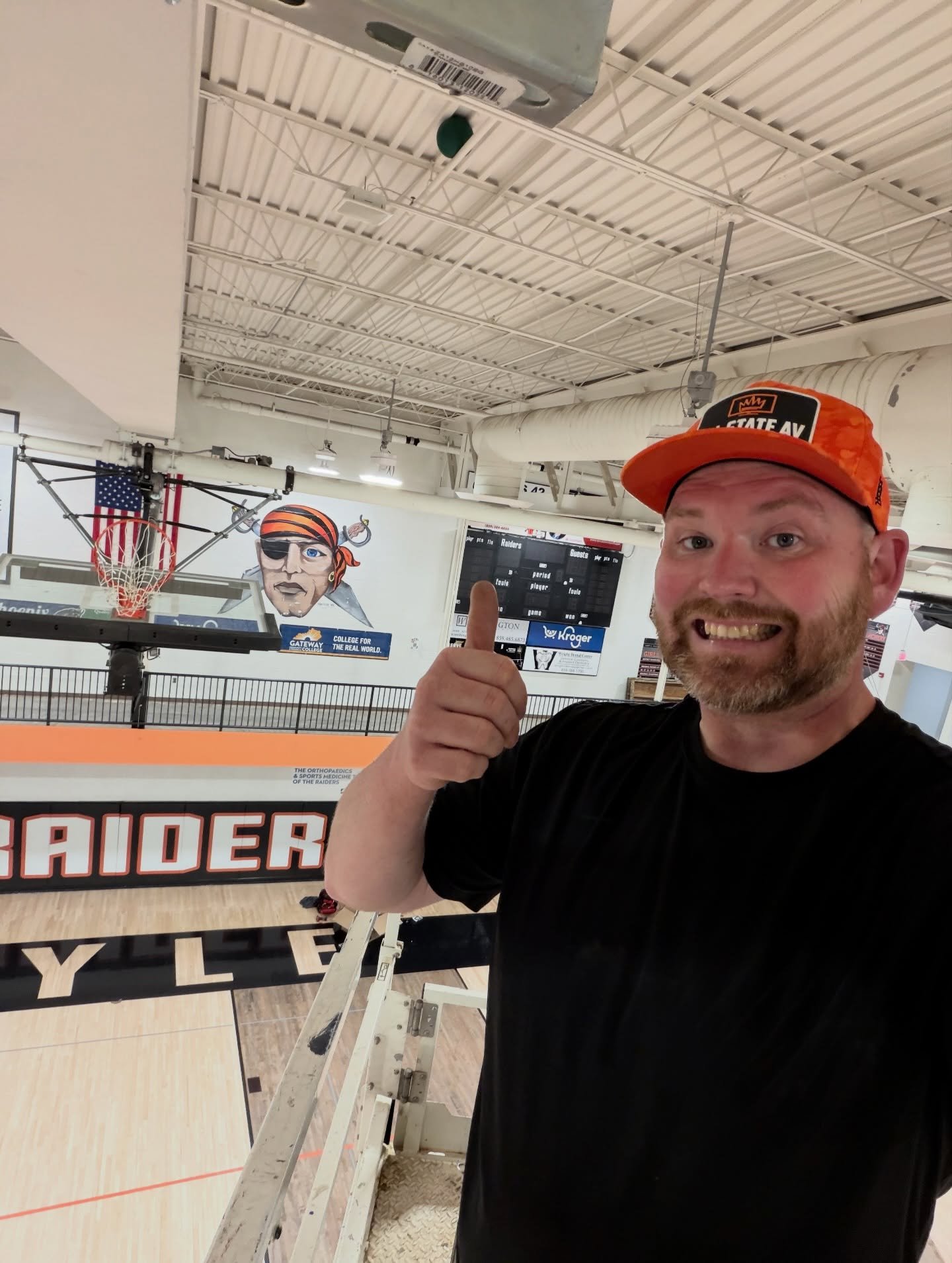After an absolute cluster of picking up the scissor lift today, made it out to Ryle HS to upgrade their under powered amplifiers and added two JBL Dual 10&rdquo; Subs to their gym. They have the best sounding HS Gym in NKY now. #LetTheBeatDrop #BurnT