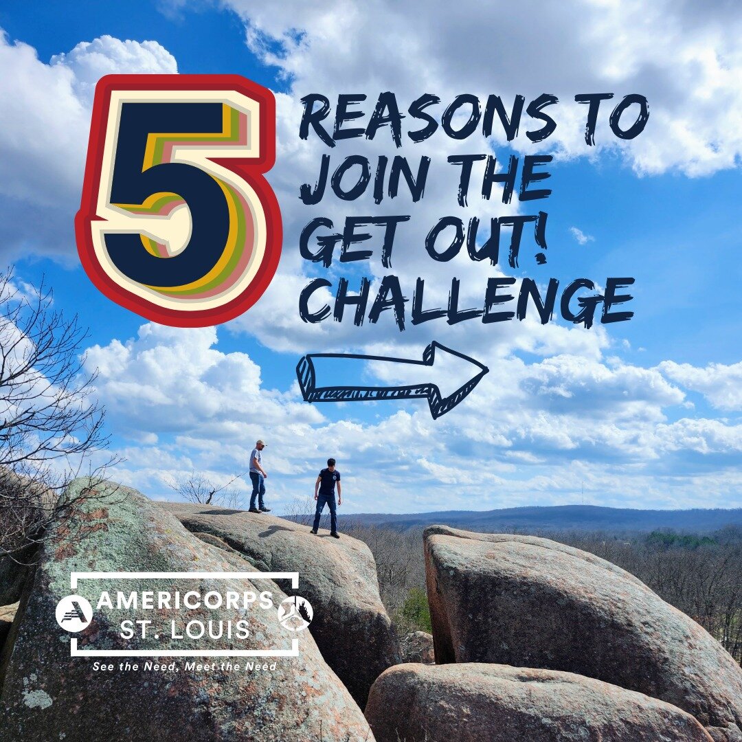 Last week we launch our Get Out! Challenge, inviting our supports to get outside this spring and support AmeriCorps St. Louis! Here are 5️⃣ reasons why you should sign up ✨
Registration is open (link in bio), and the challenge officially kicks off on